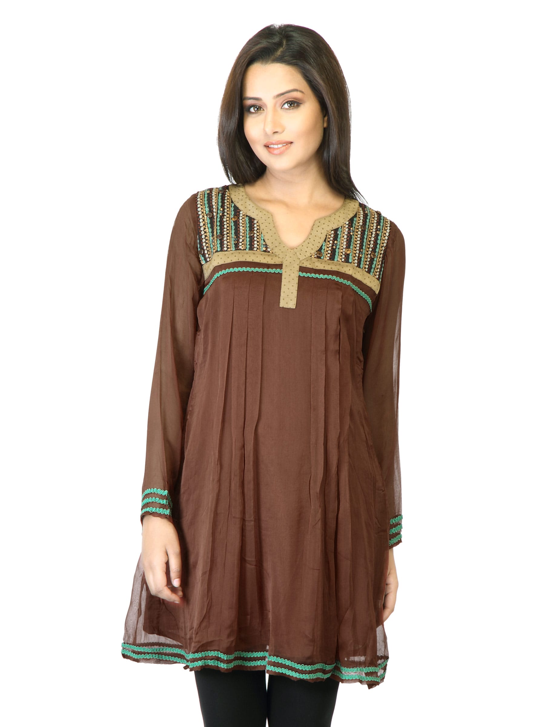 La-Emotio Women Brown Kurta