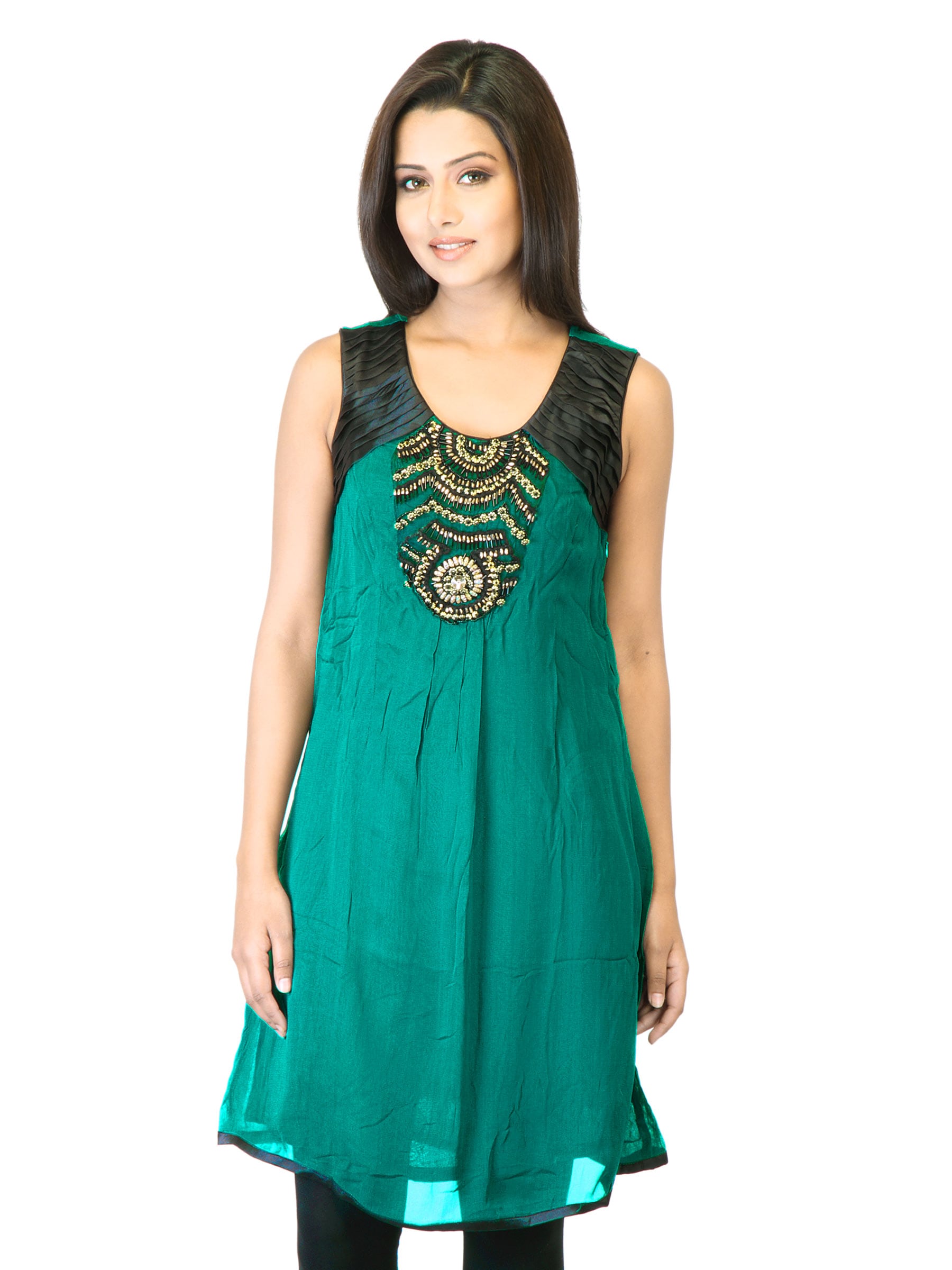 La-Emotio Women Green Kurta