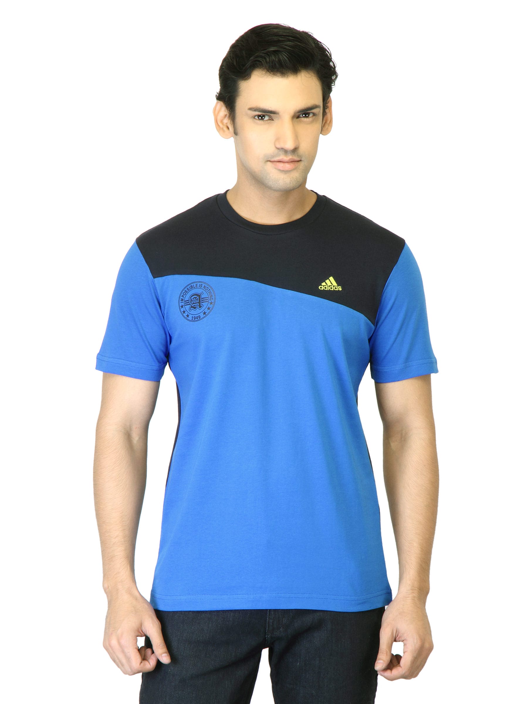 ADIDAS Men Blue T-shirt