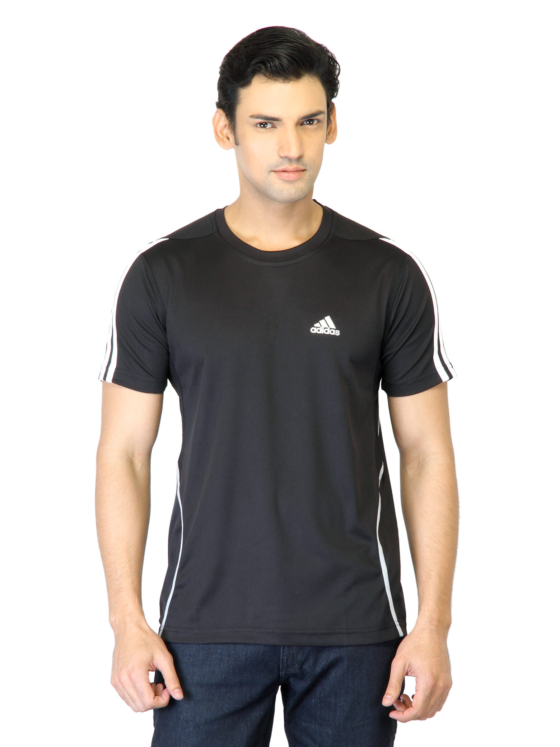 ADIDAS Men Black T-shirt