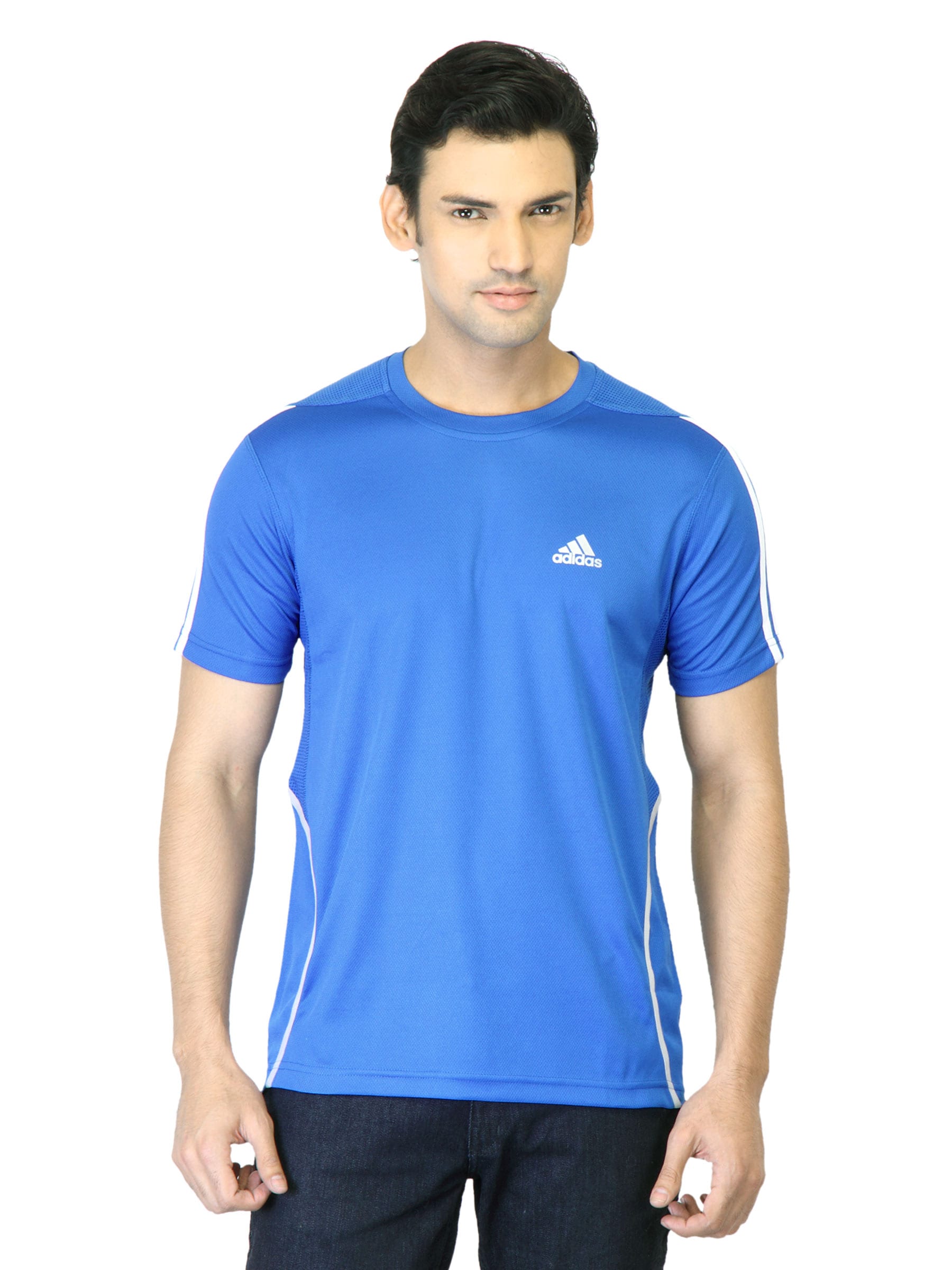 ADIDAS Men Blue T-shirt