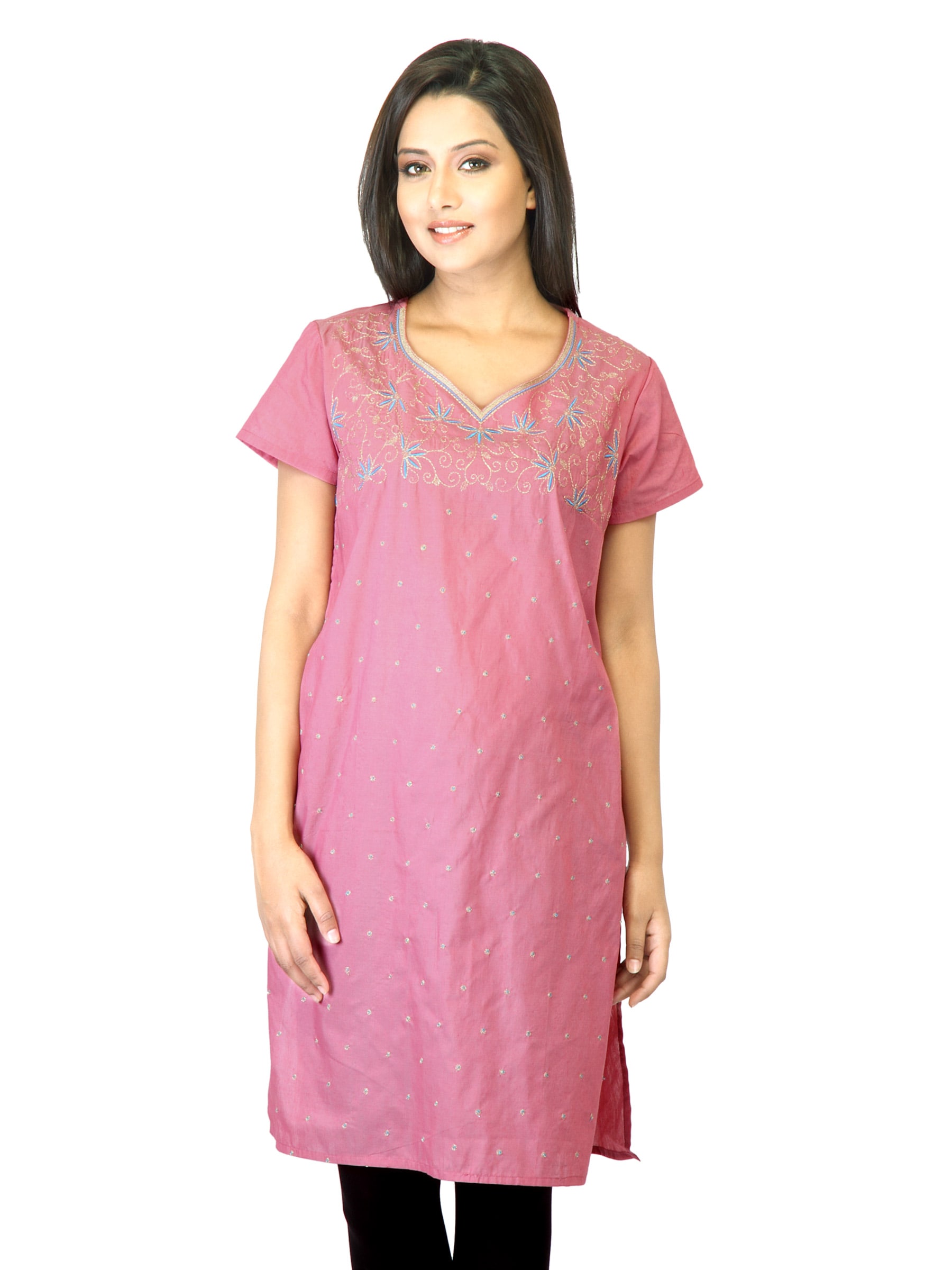 Folklore Women Pink  Kurta