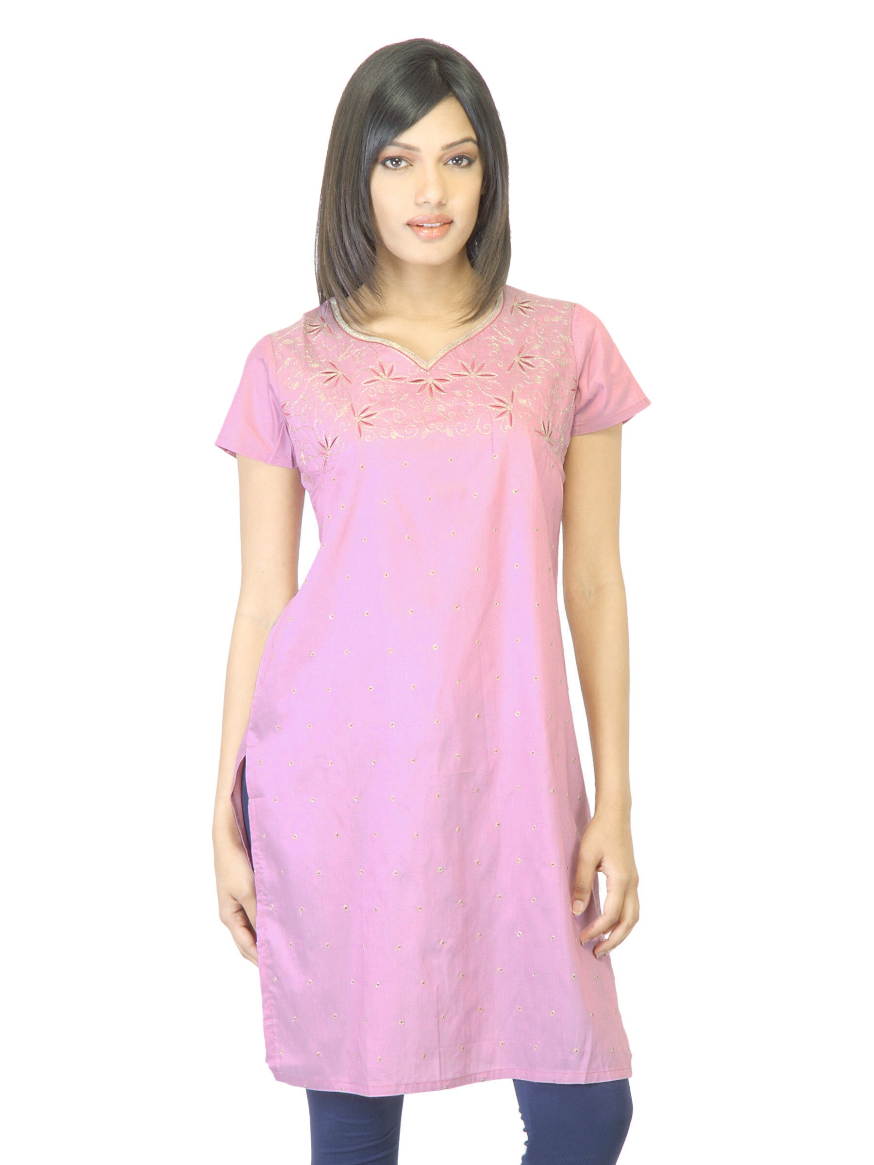 Folklore Women Pink  Kurta