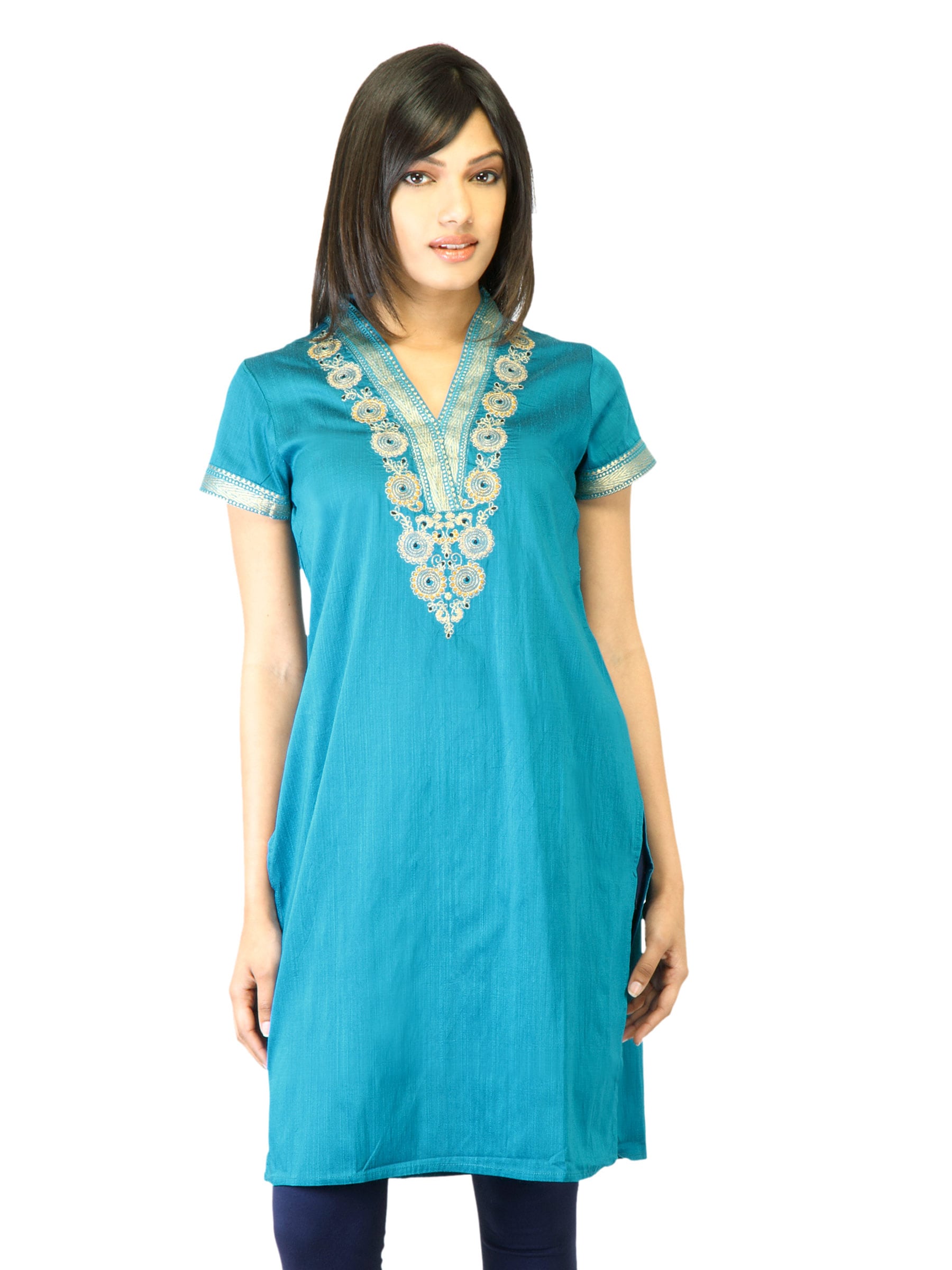 Folklore Women Blue  Kurta