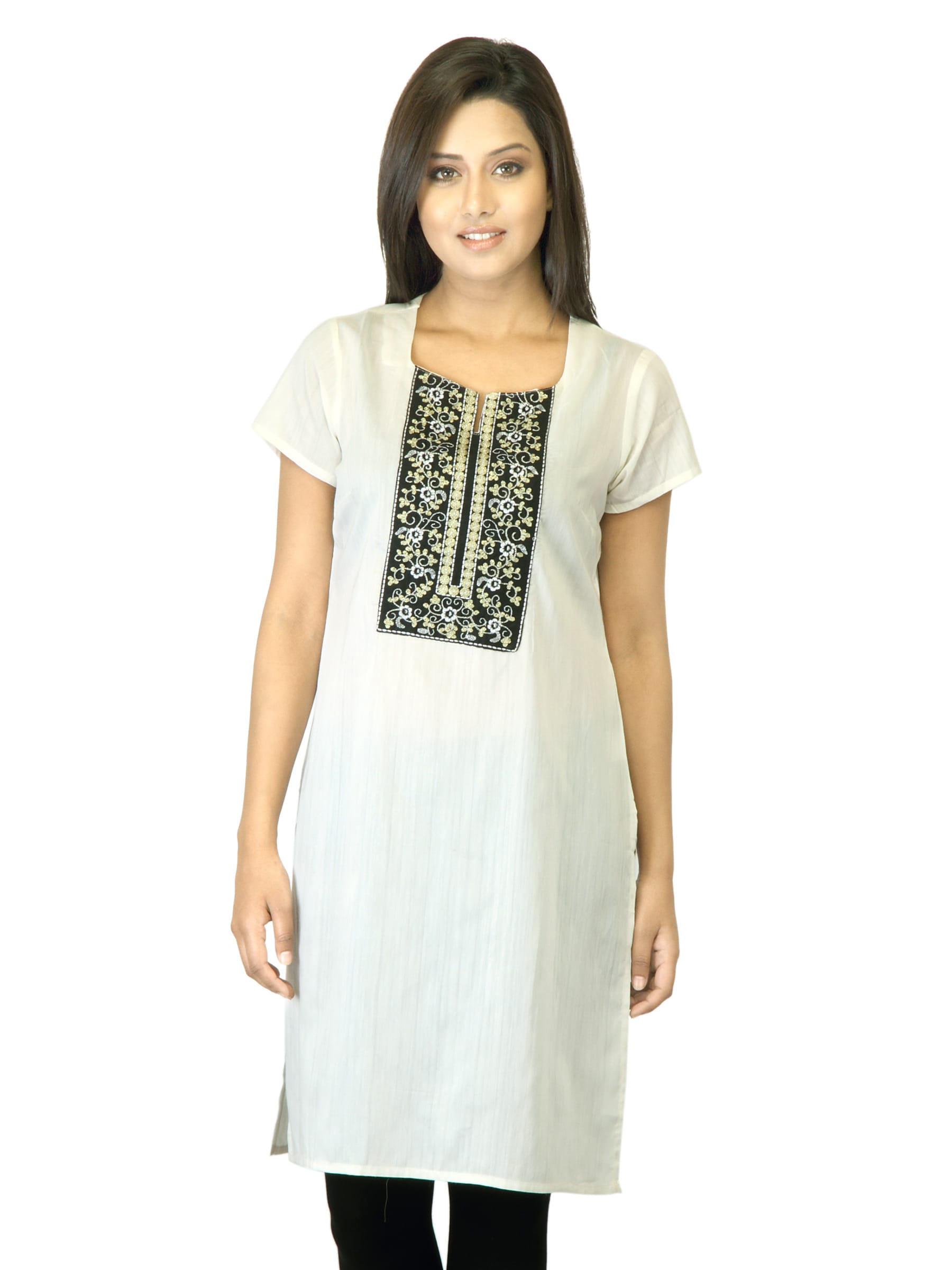 Folklore Women Cream  Kurta