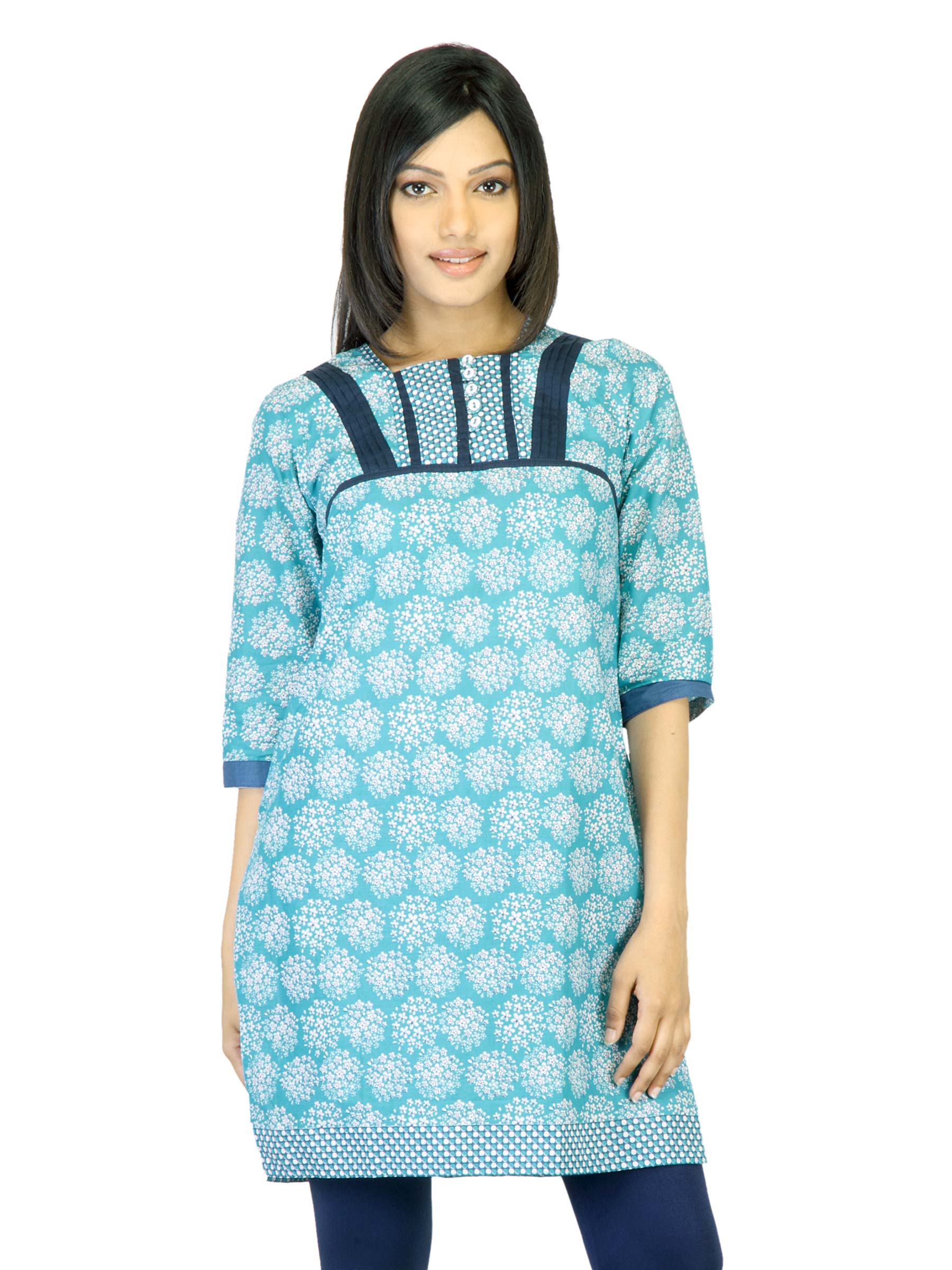 Vishudh Women Blue Printed Kurta