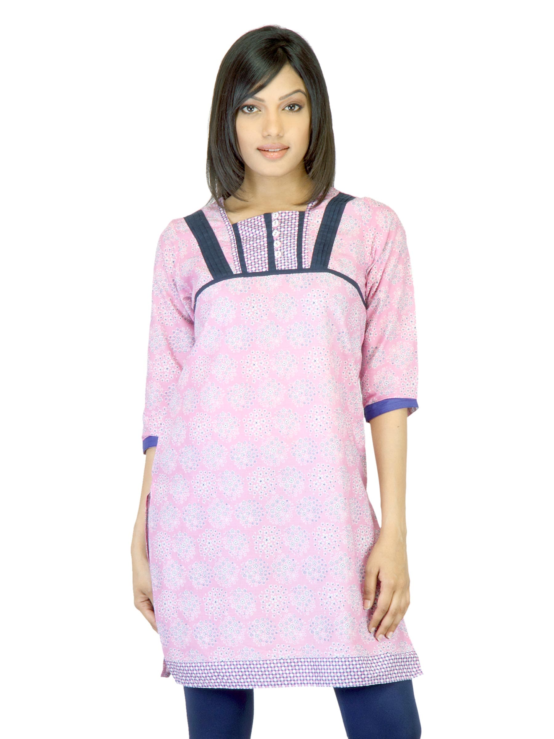 Vishudh Women Pink Printed Kurta