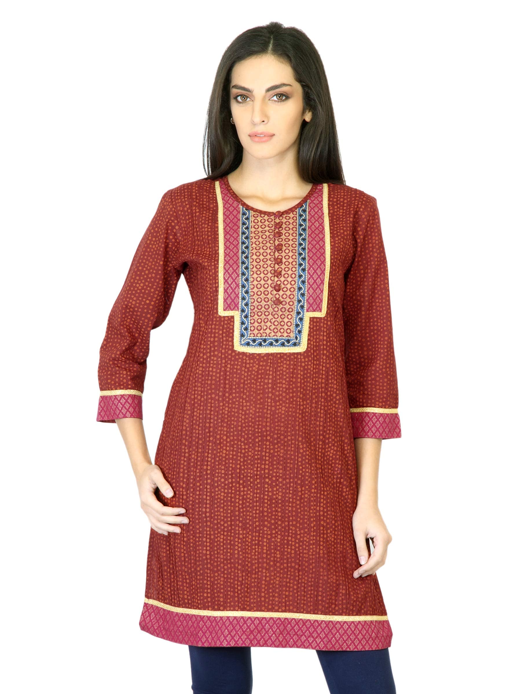 Mother Earth Women Brown Printed Kurta