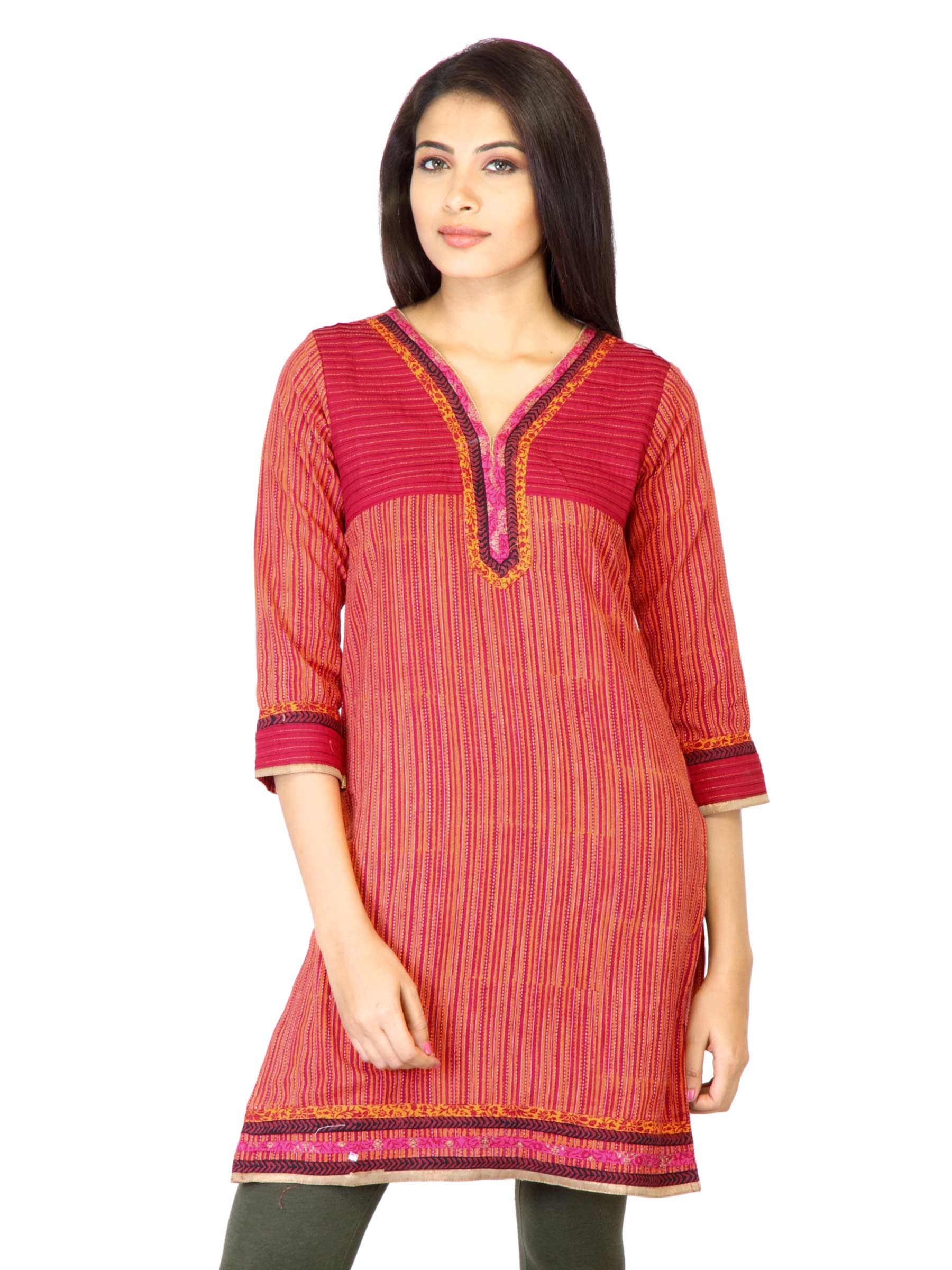 Mother Earth Women Orange  Kurta