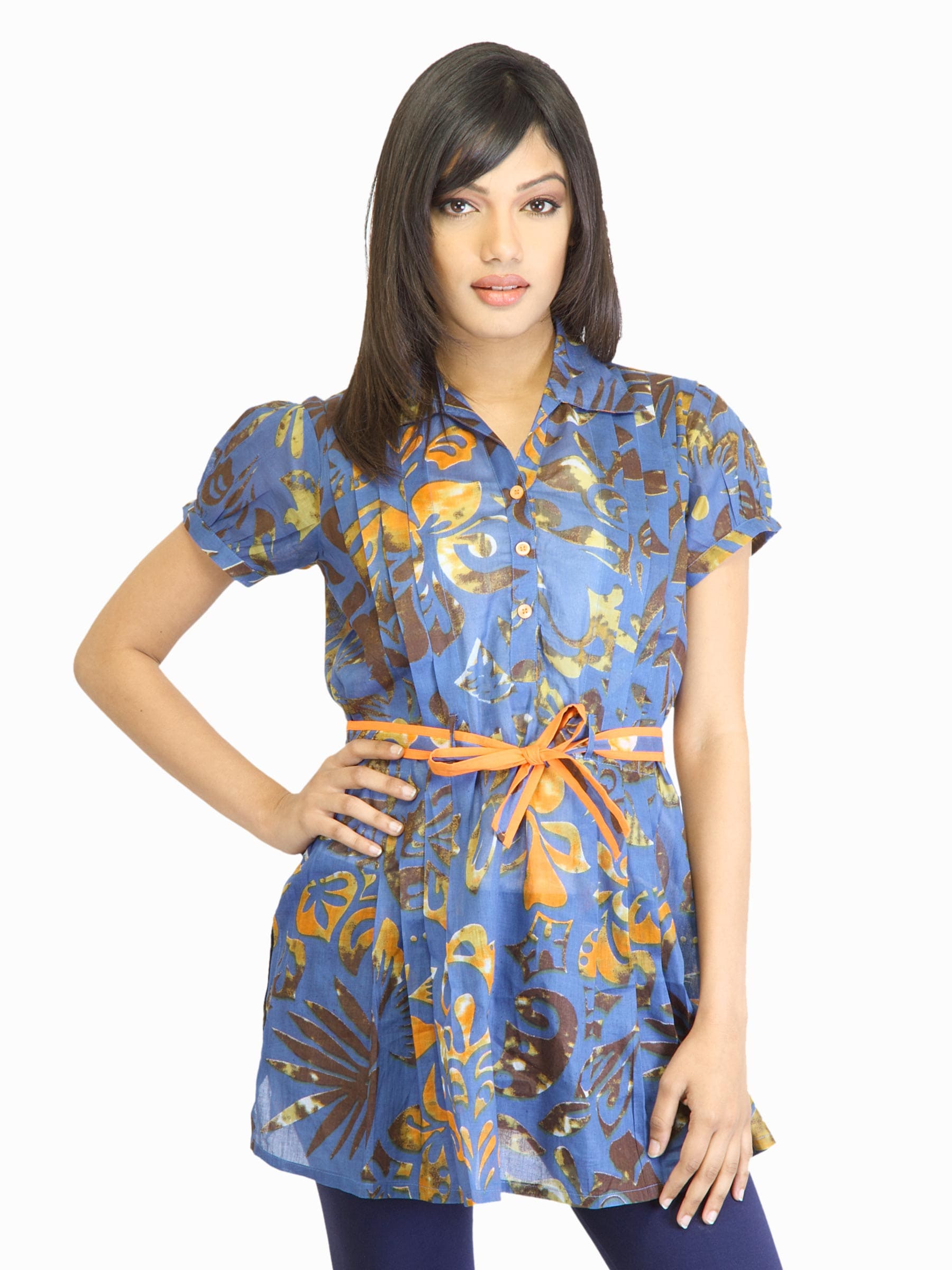 Diva Women Blue Printed Kurta