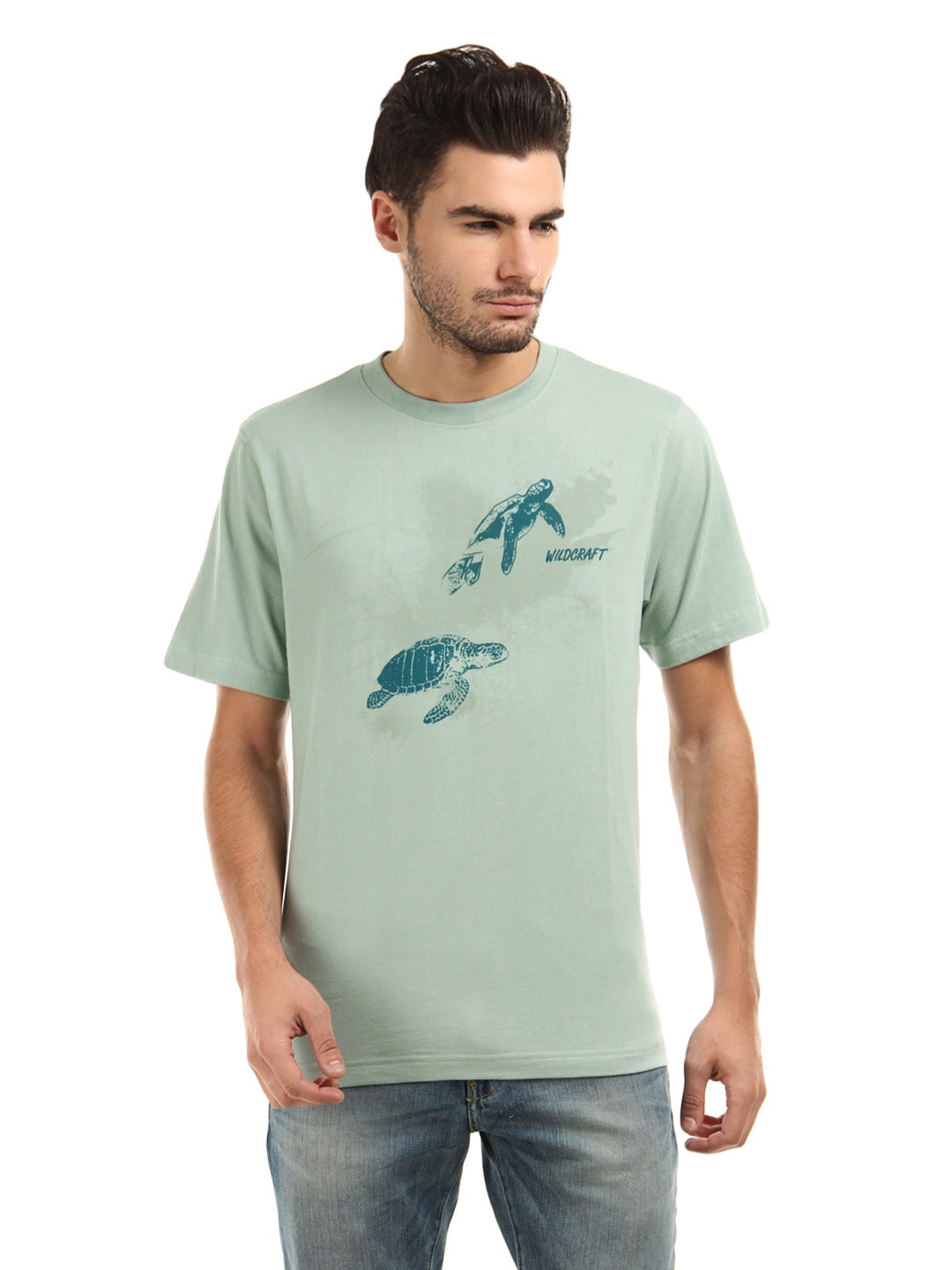 Wildcraft Men Green Printed T-Shirt