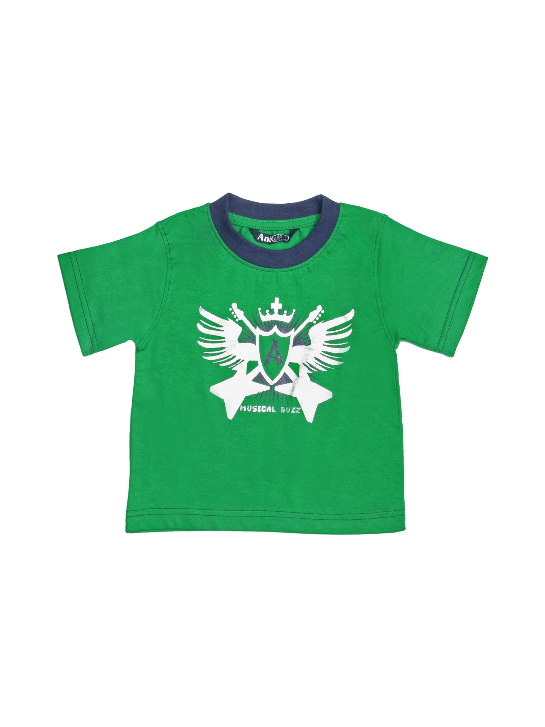 Ant Kids Boy Green Printed T-shirt