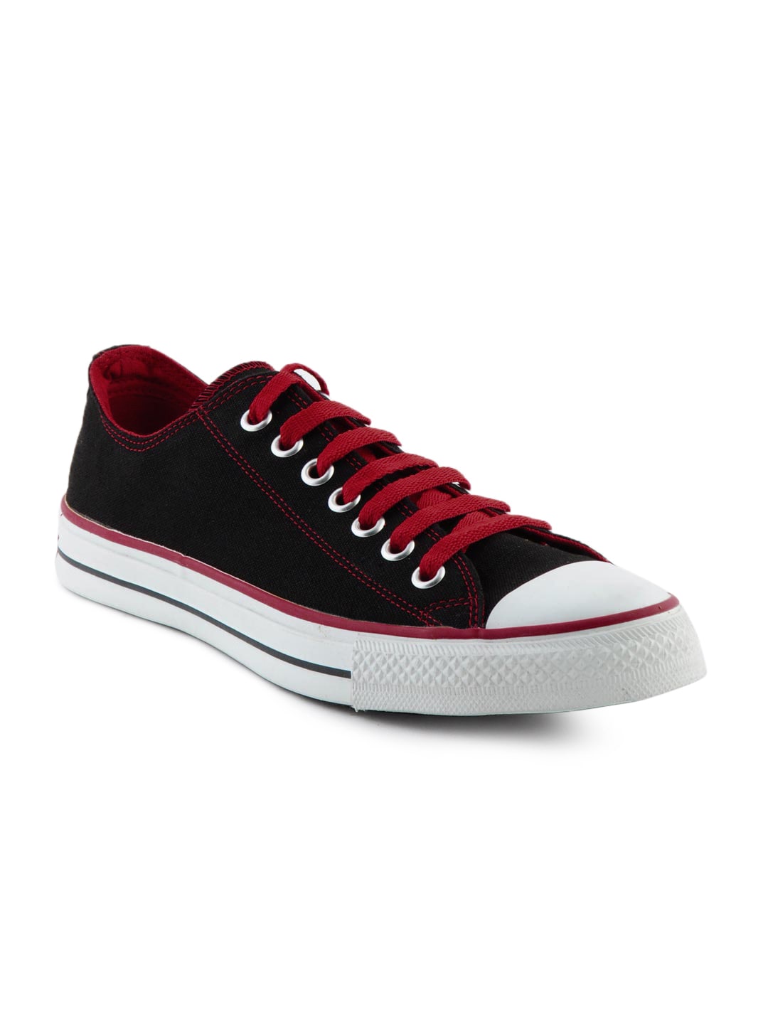 Converse Men Red Lace Black Shoes