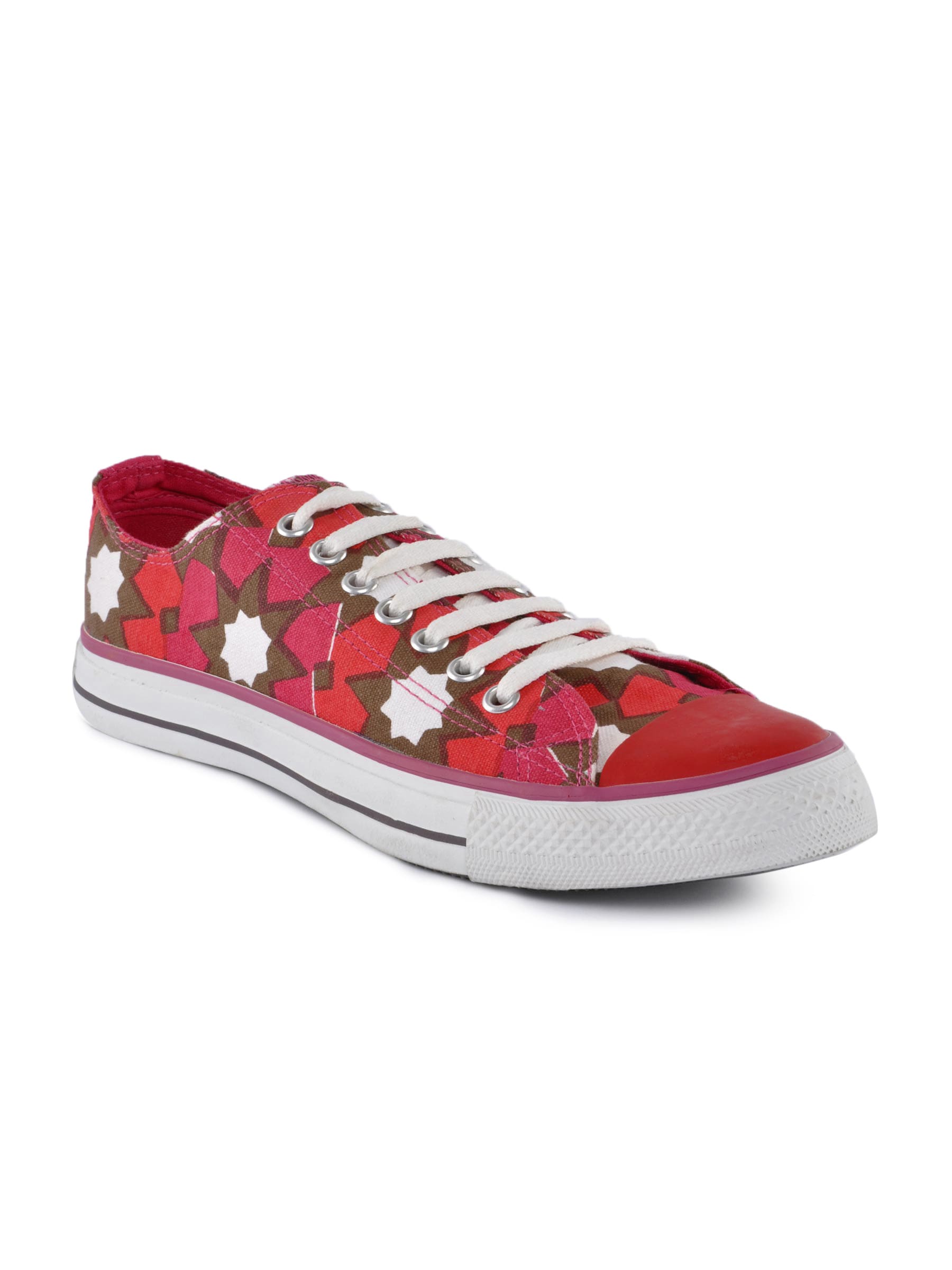 Converse Unisex  Floral Print Red Casual Shoes