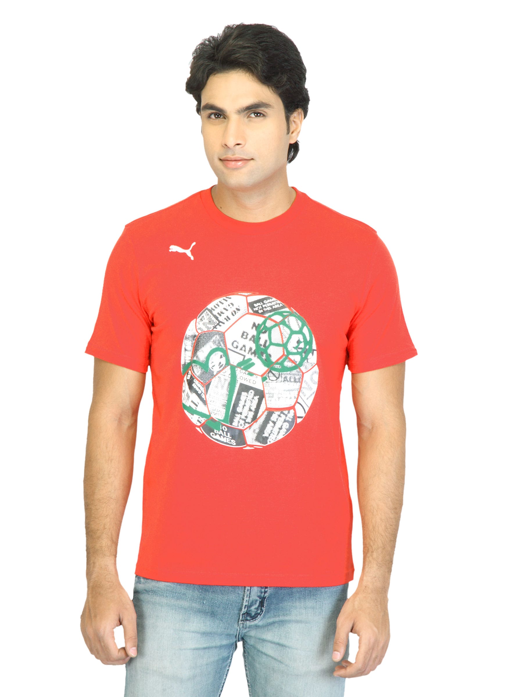 Puma Men Football Sign Collage Red T-shirt