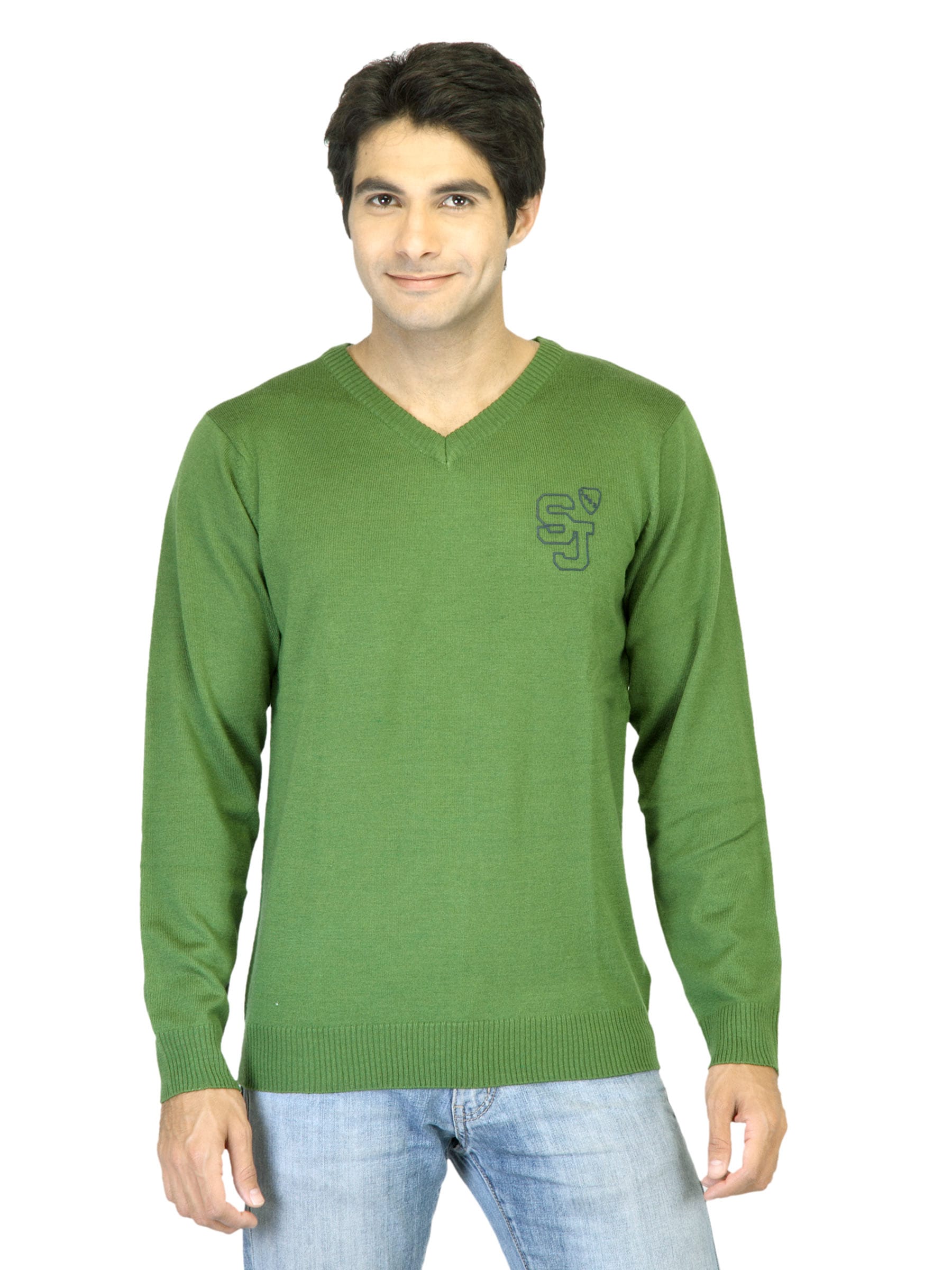 Spykar Men Green Sweaters