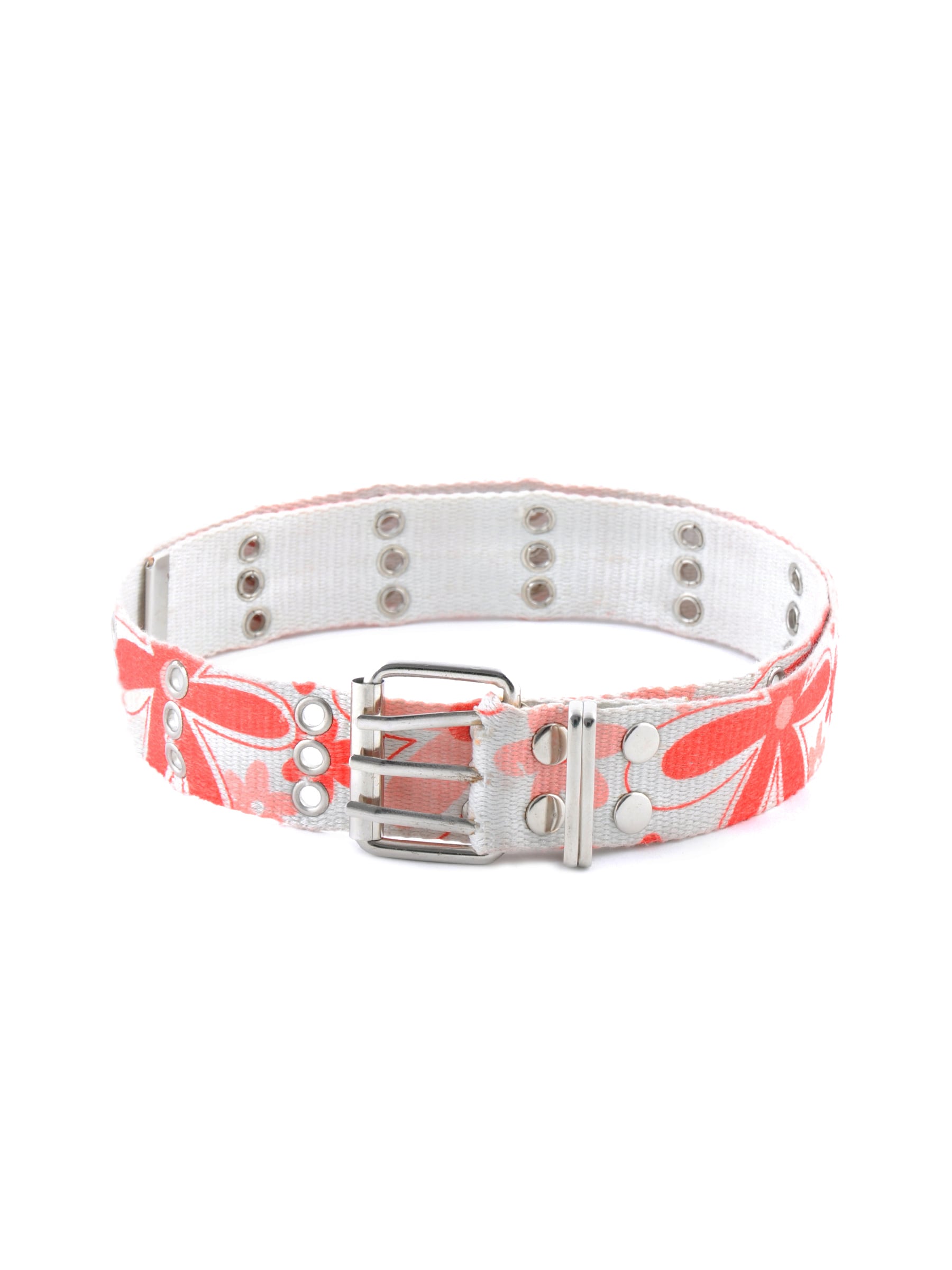 Lino Perros Women Ladies Belts White/Pink White Belts