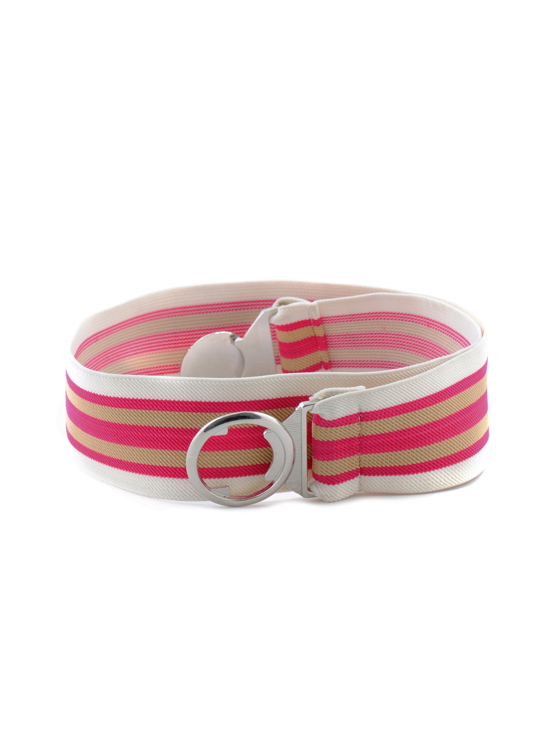 Lino Perros Women Ladies Belts Pink/Beige Stripes Pink Belts