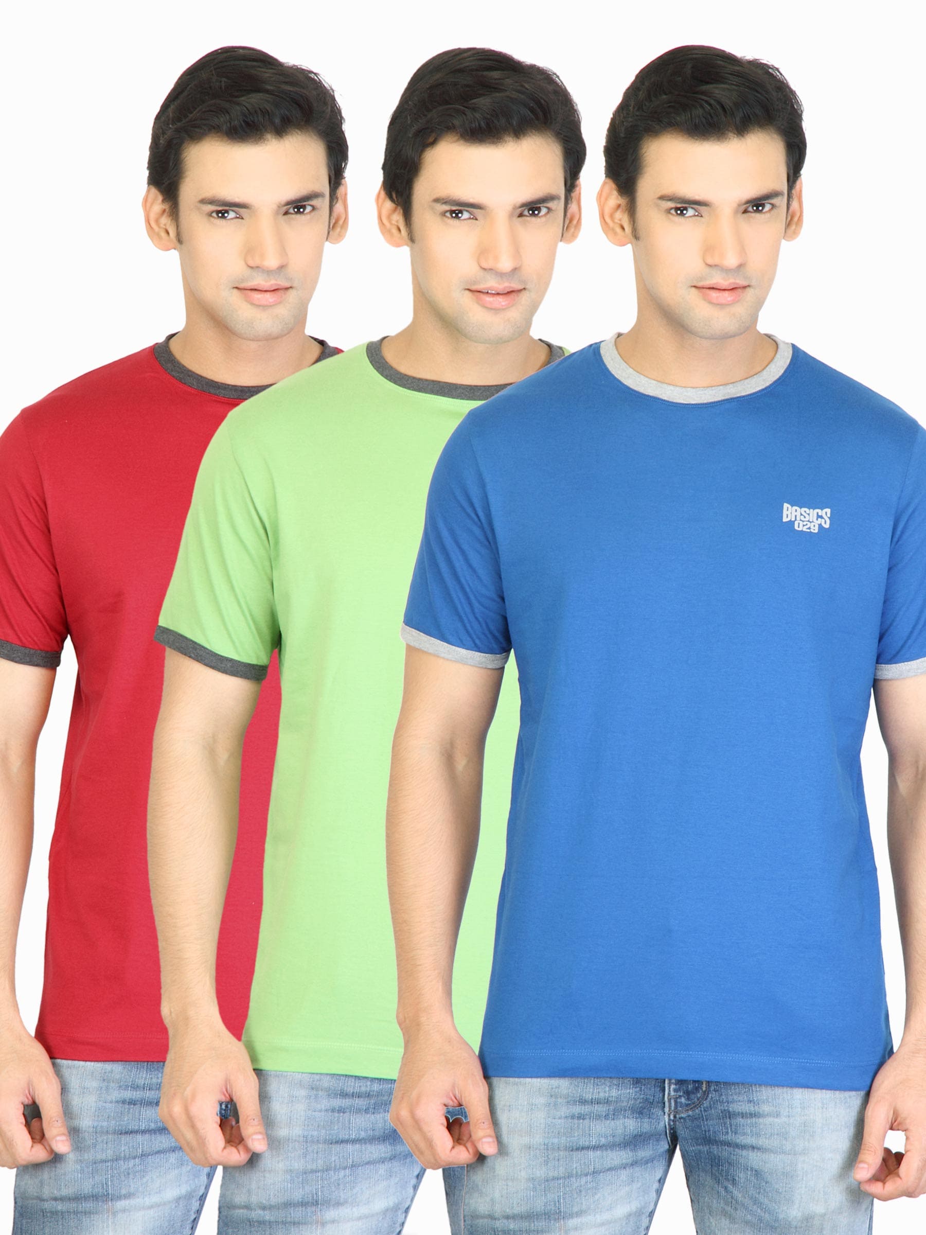Basics Men Pack of 3 T-shirts
