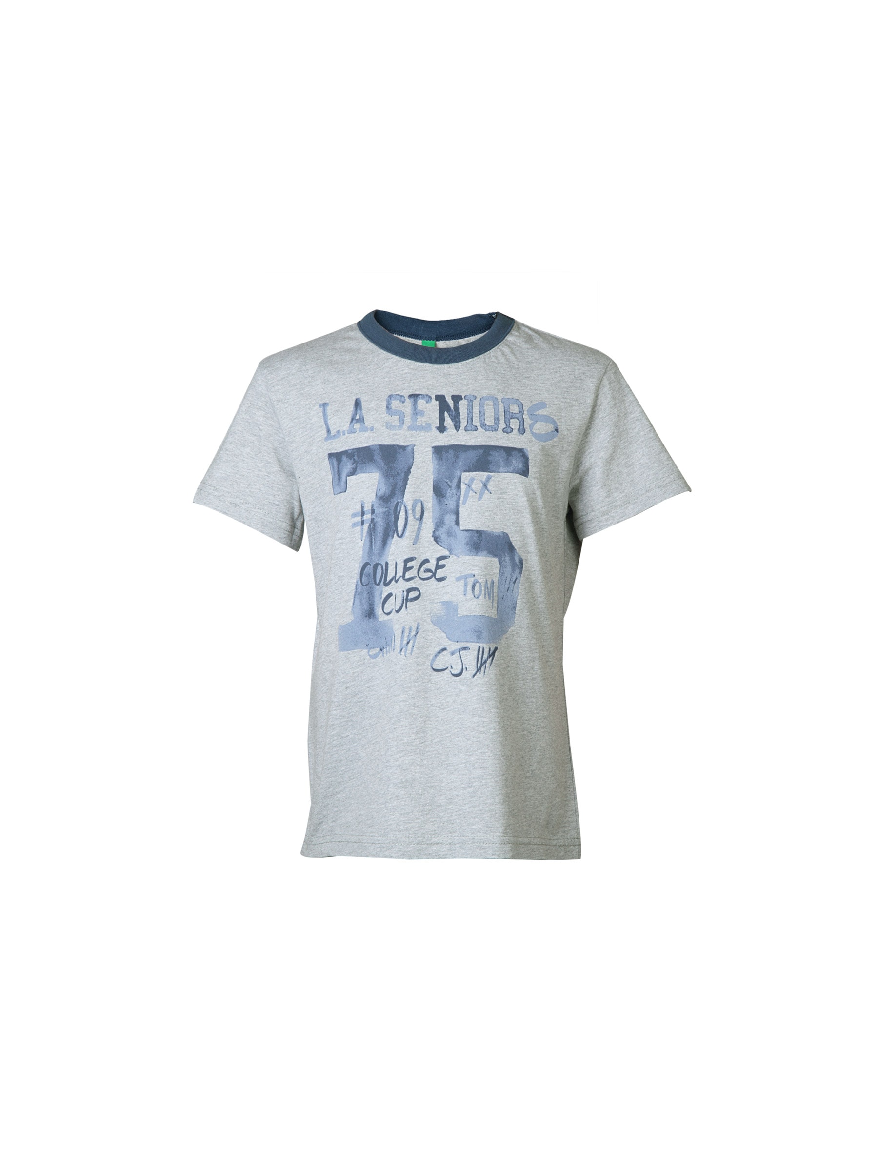 United Colors of Benetton Kids Boys Grey Printed T-shirt