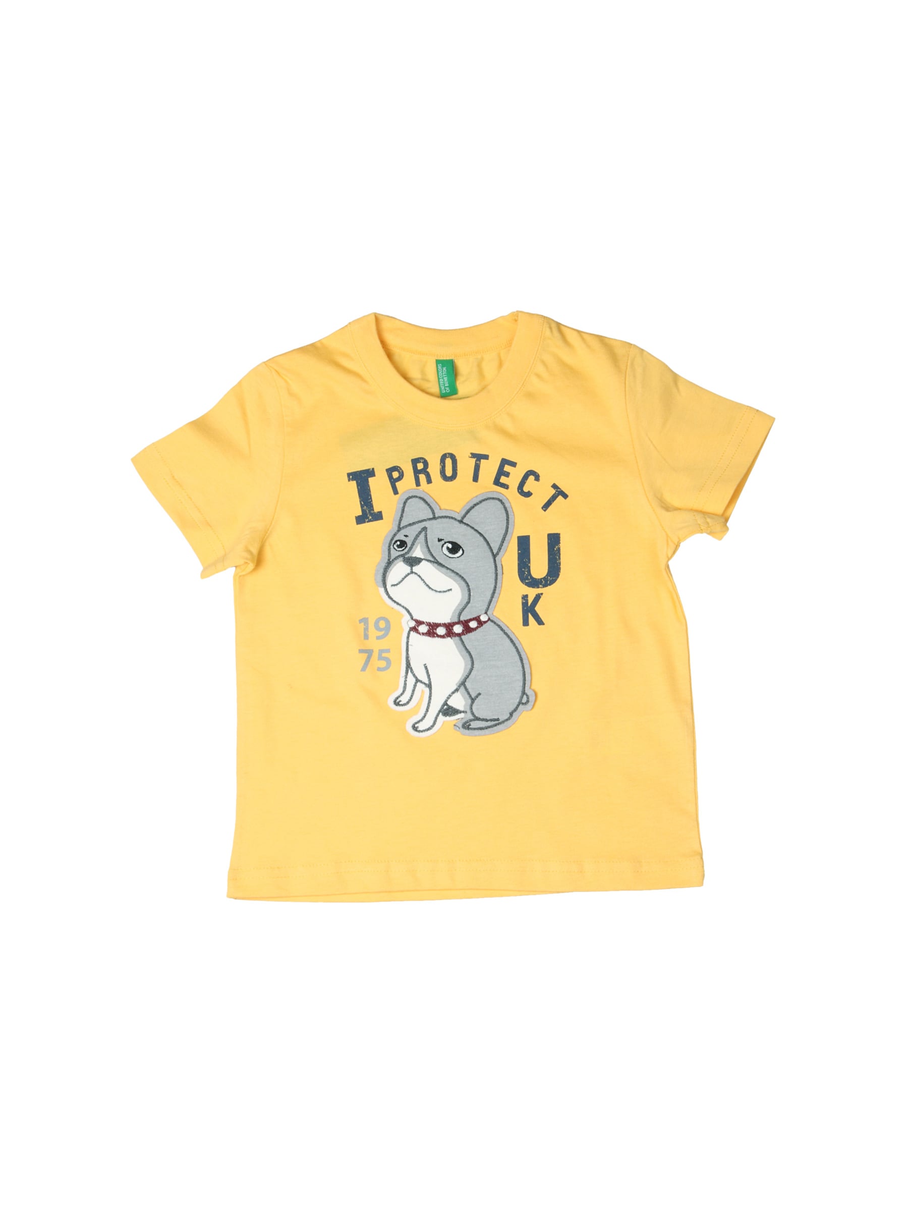 United Colors of Benetton Kids Boys Yellow Printed T-shirt