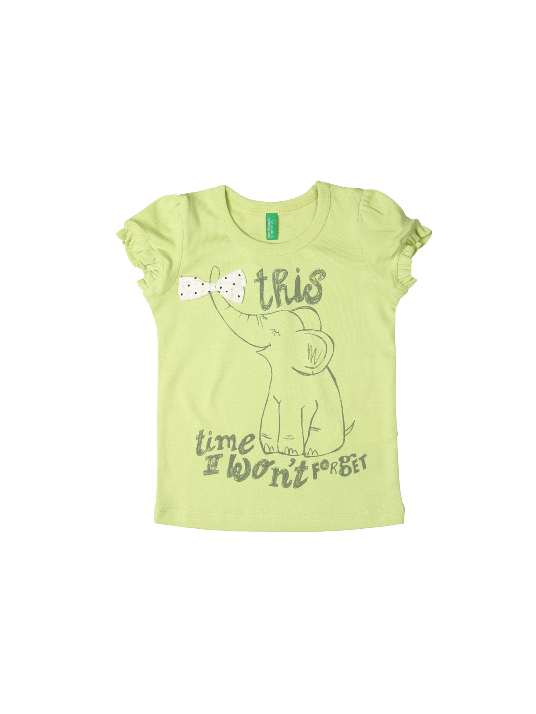 United Colors of Benetton Kids Girls Green Printed Top