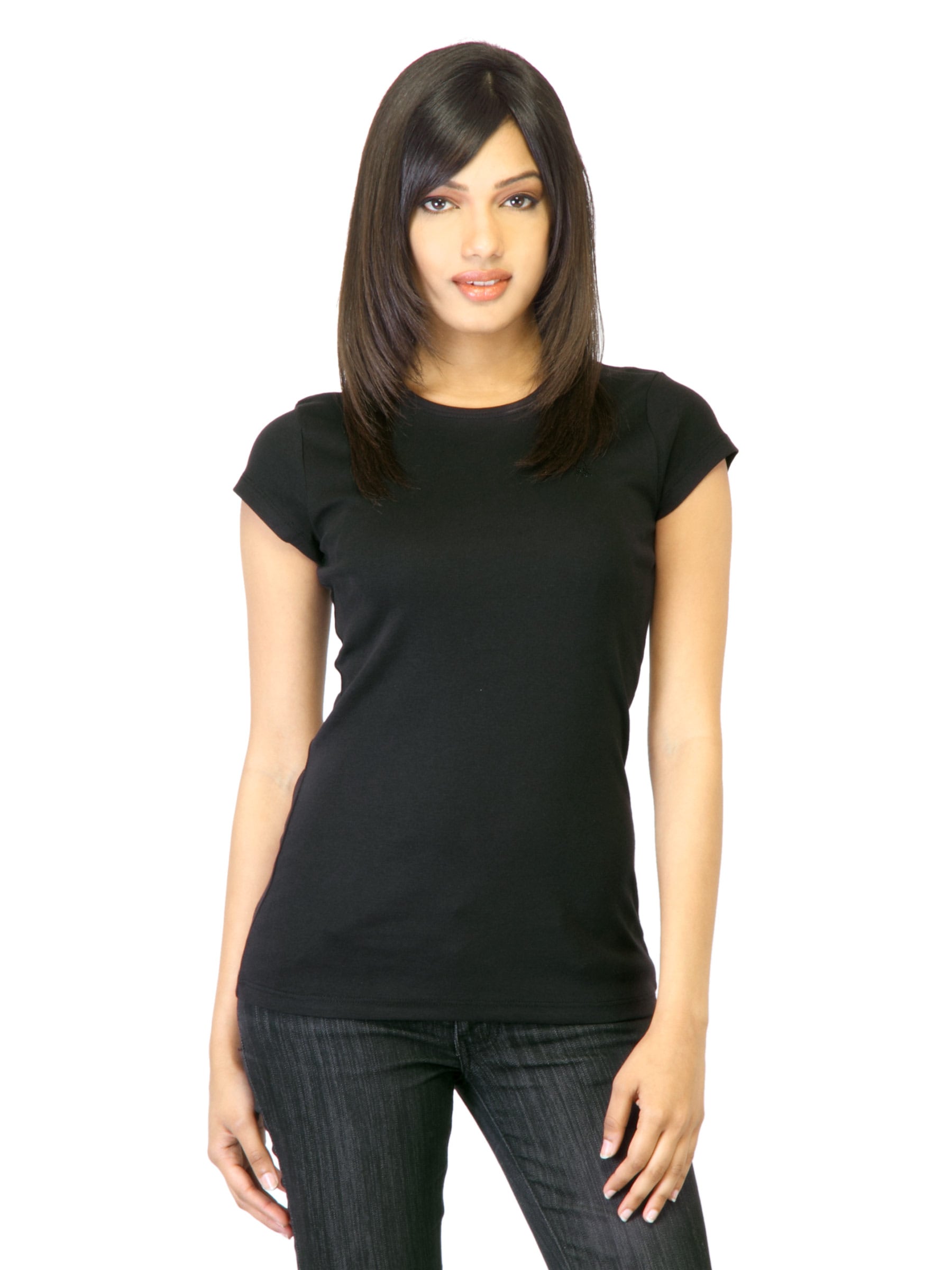 United Colors of Benetton Women Black T-shirt