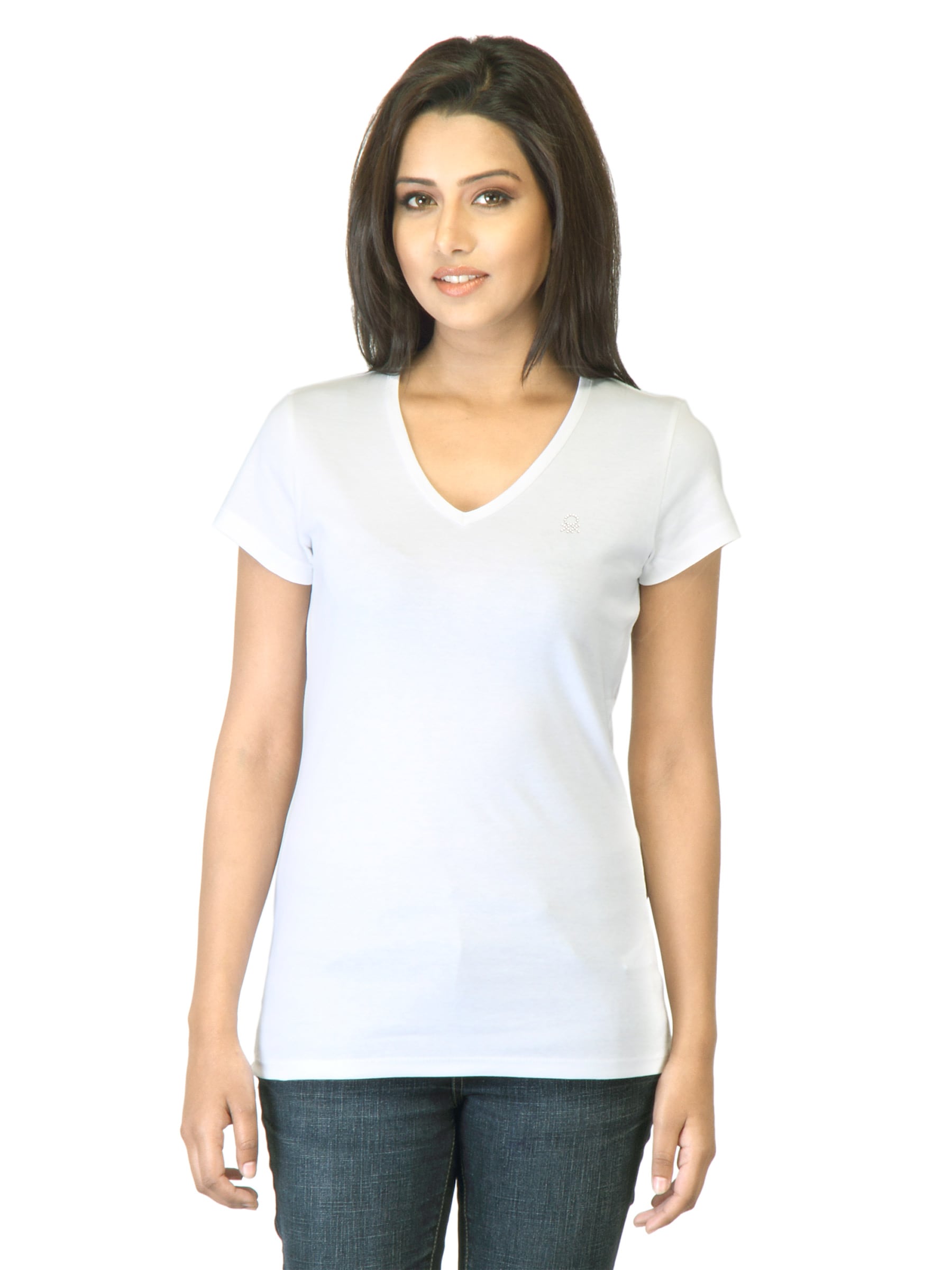 United Colors of Benetton Women White T-shirt