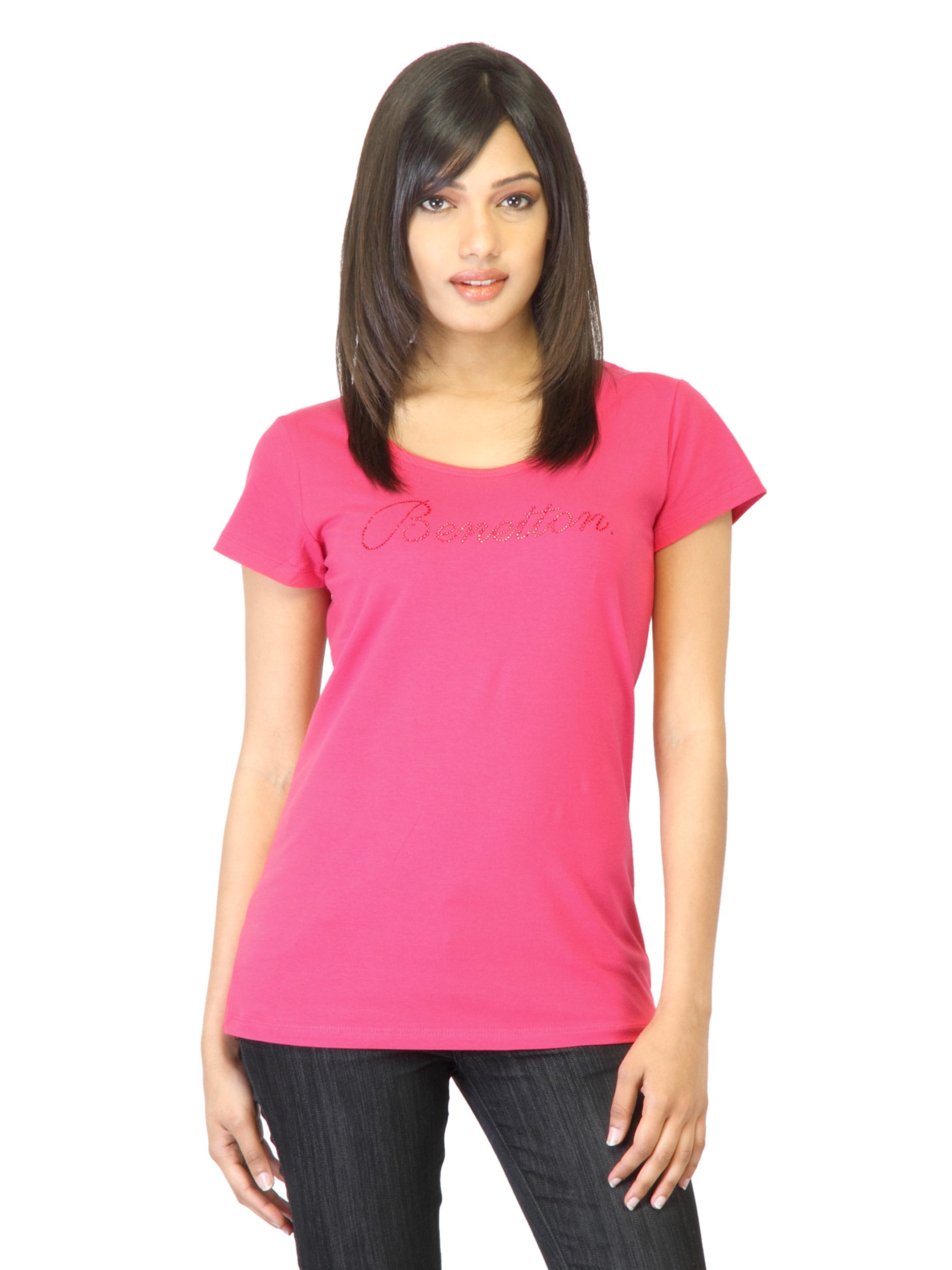 United Colors of Benetton Women Pink T-shirt