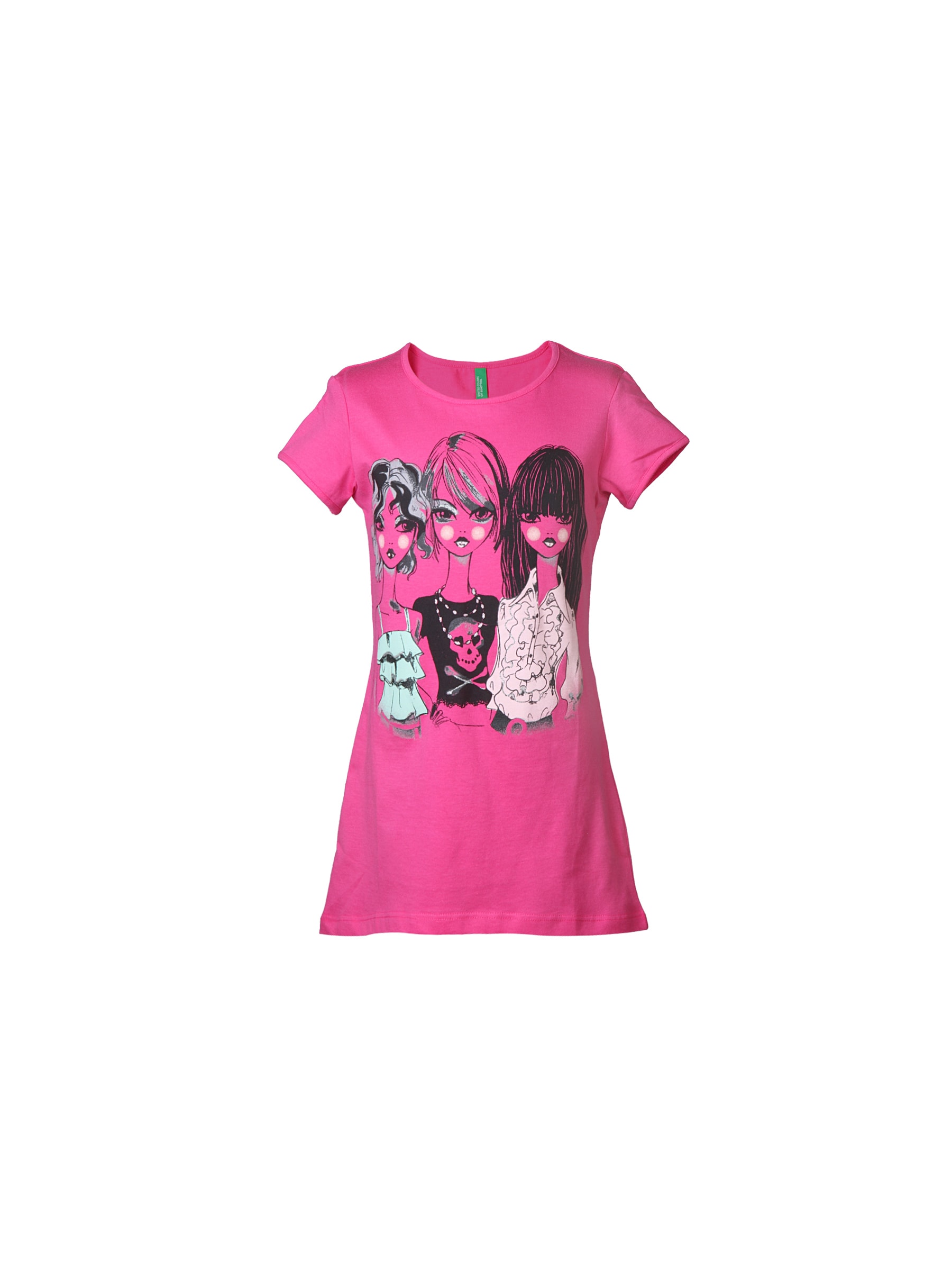 United Colors of Benetton Kids Girls Pink Printed Top