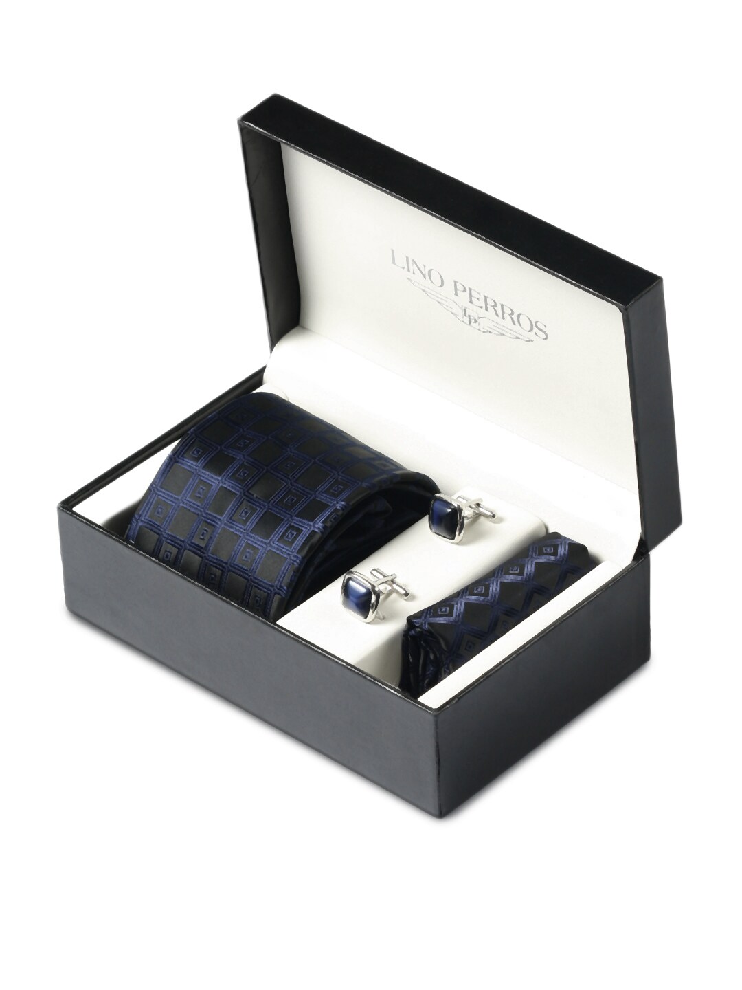 Lino Perros Men Formal Blue Accessory Gift Set