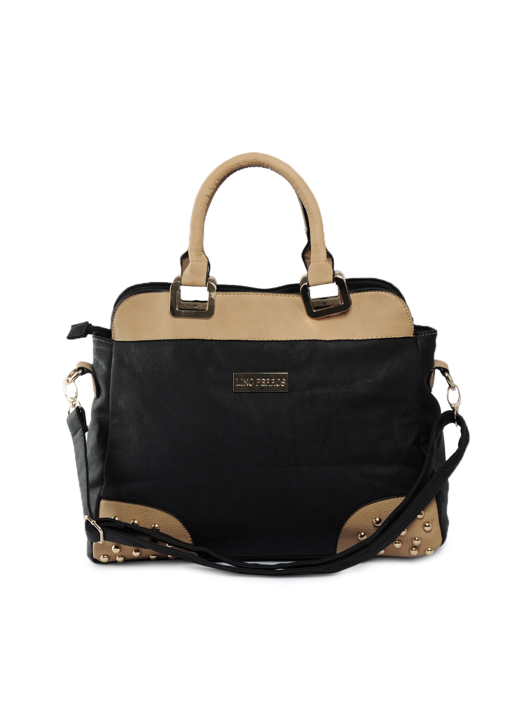 Lino Perros Women Leatherite Black Handbag