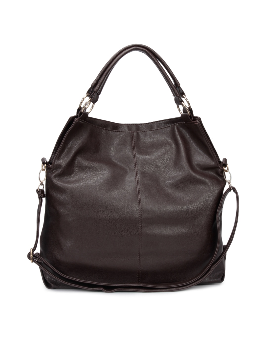 Lino Perros Women Leatherette Dark Brown Handbag