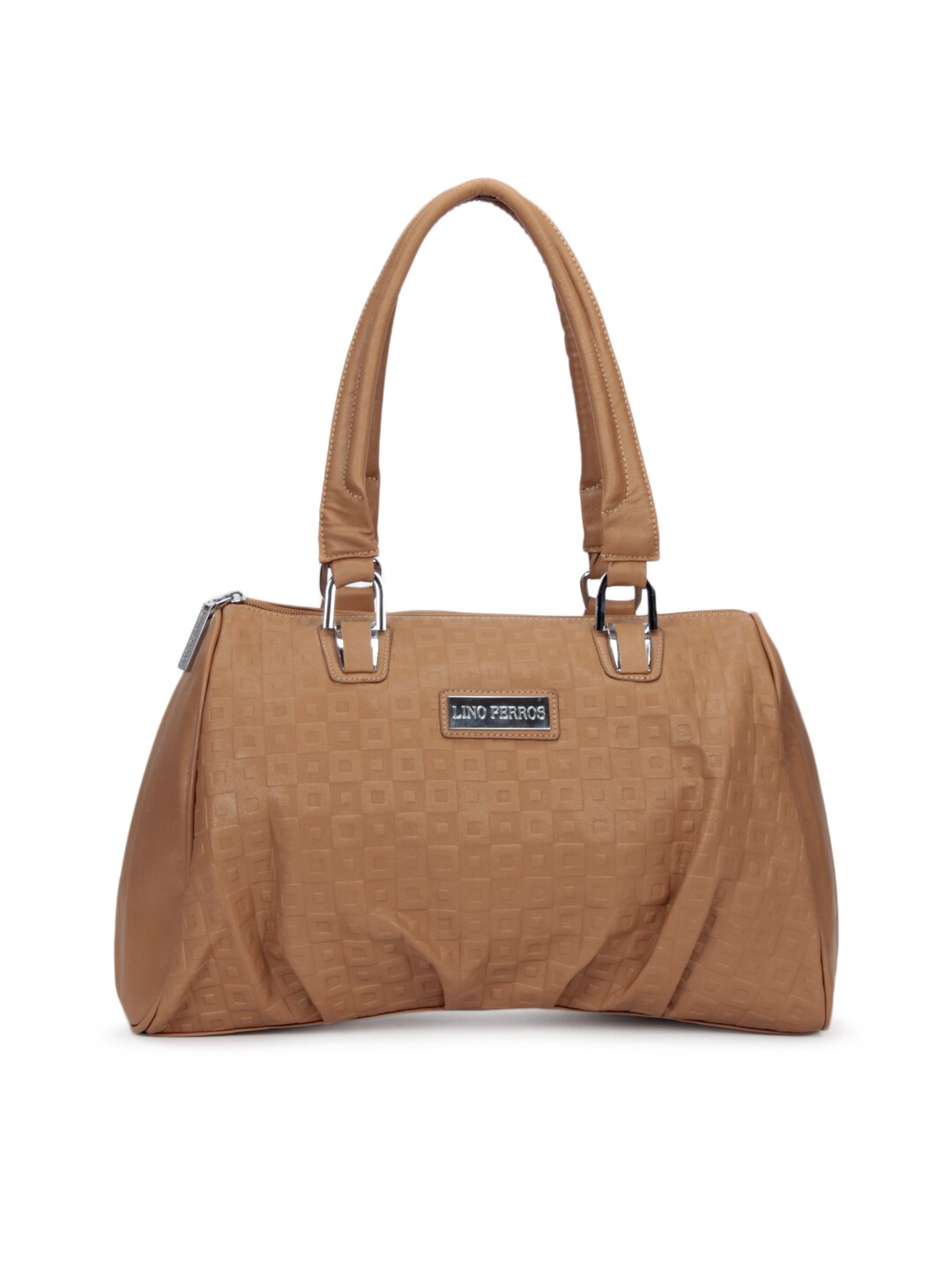 Lino Perros Women Leatherite Beige Handbag