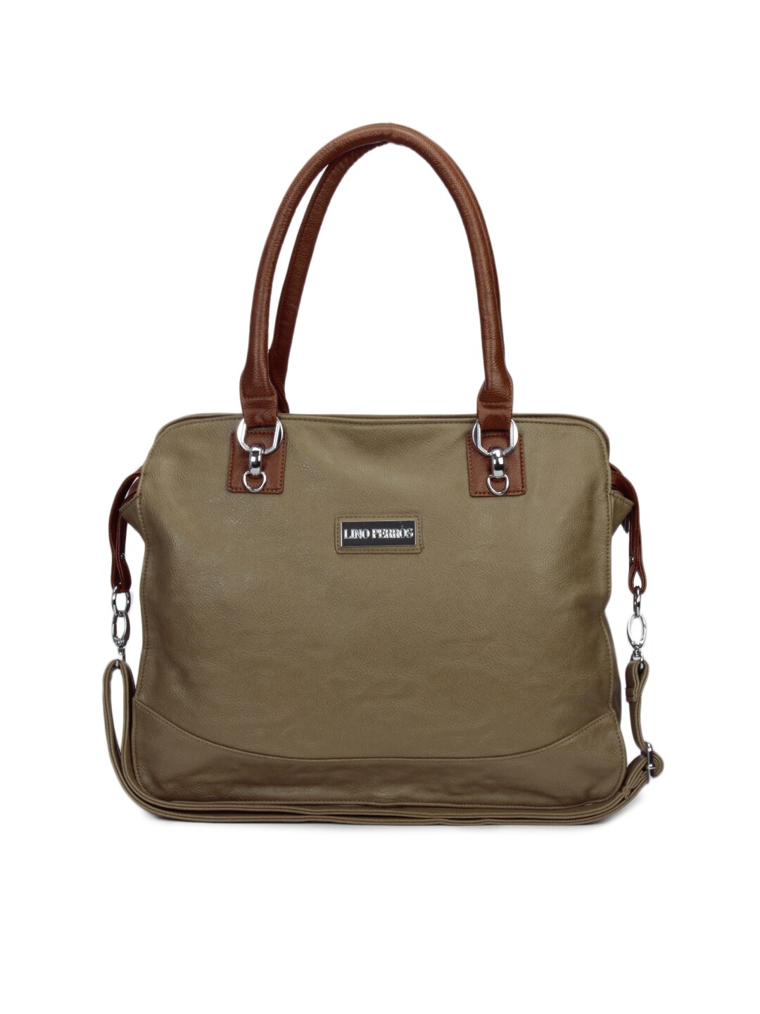 Lino Perros Women Leatherette Light Brown Handbag