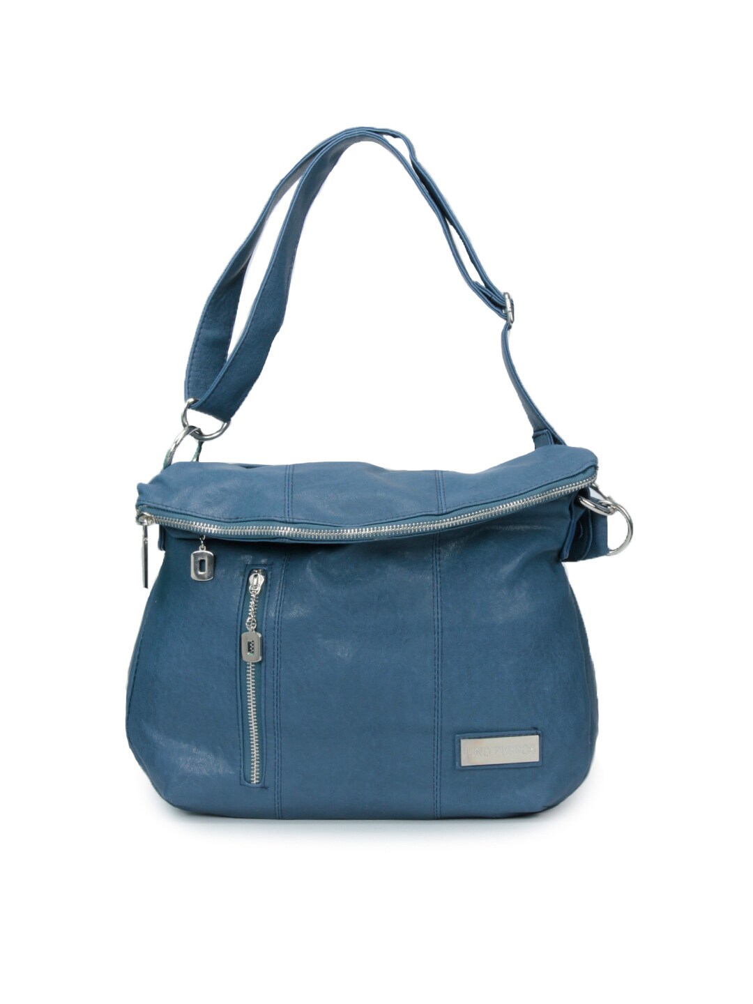 Lino Perros Women Leatherette Blue Handbag