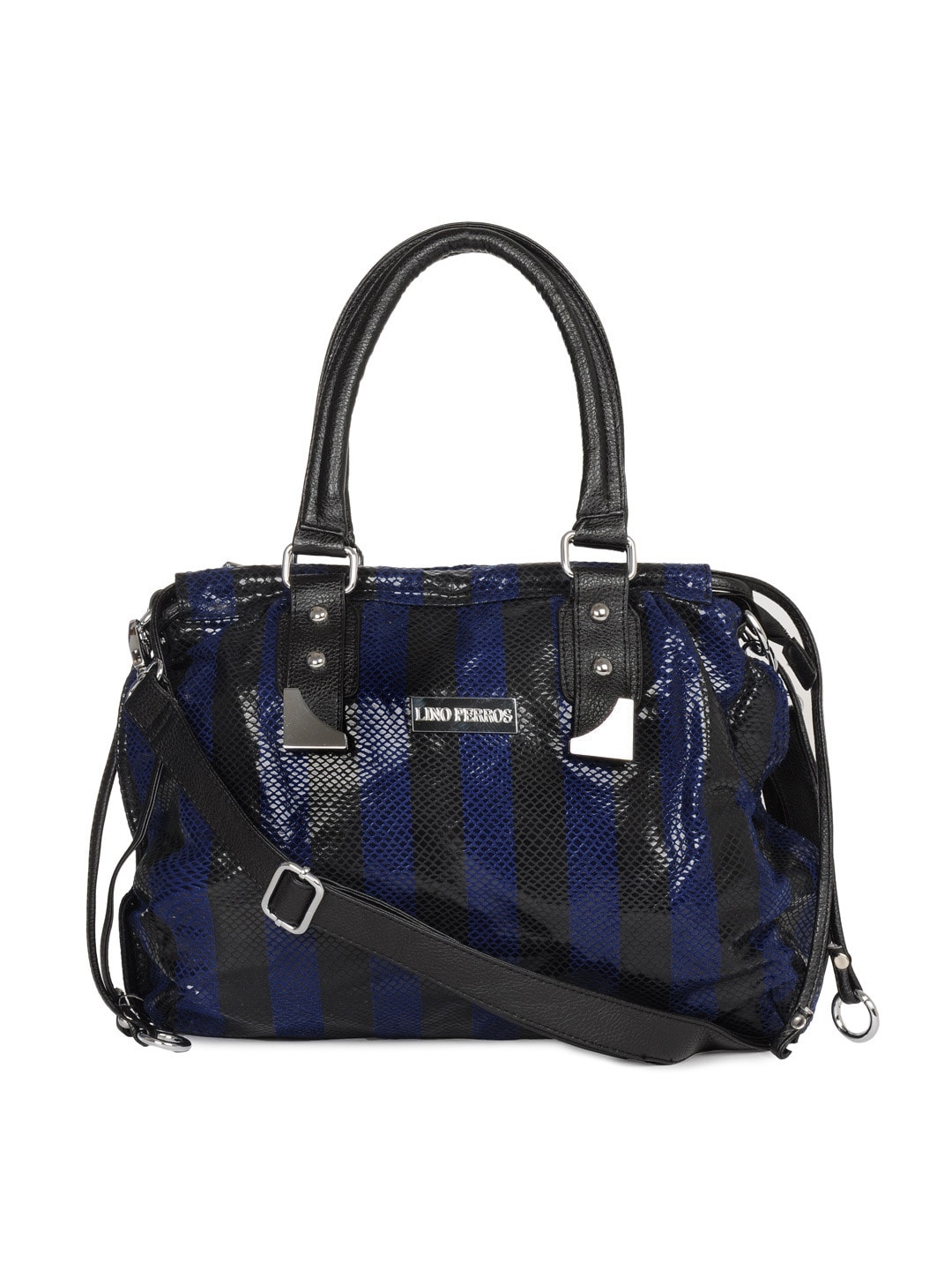 Lino Perros Women Blue & Black Handbag
