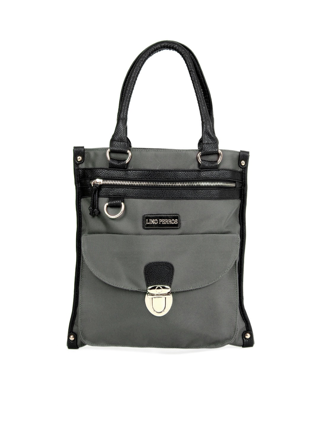 Lino Perros Women Grey and Black Handbag