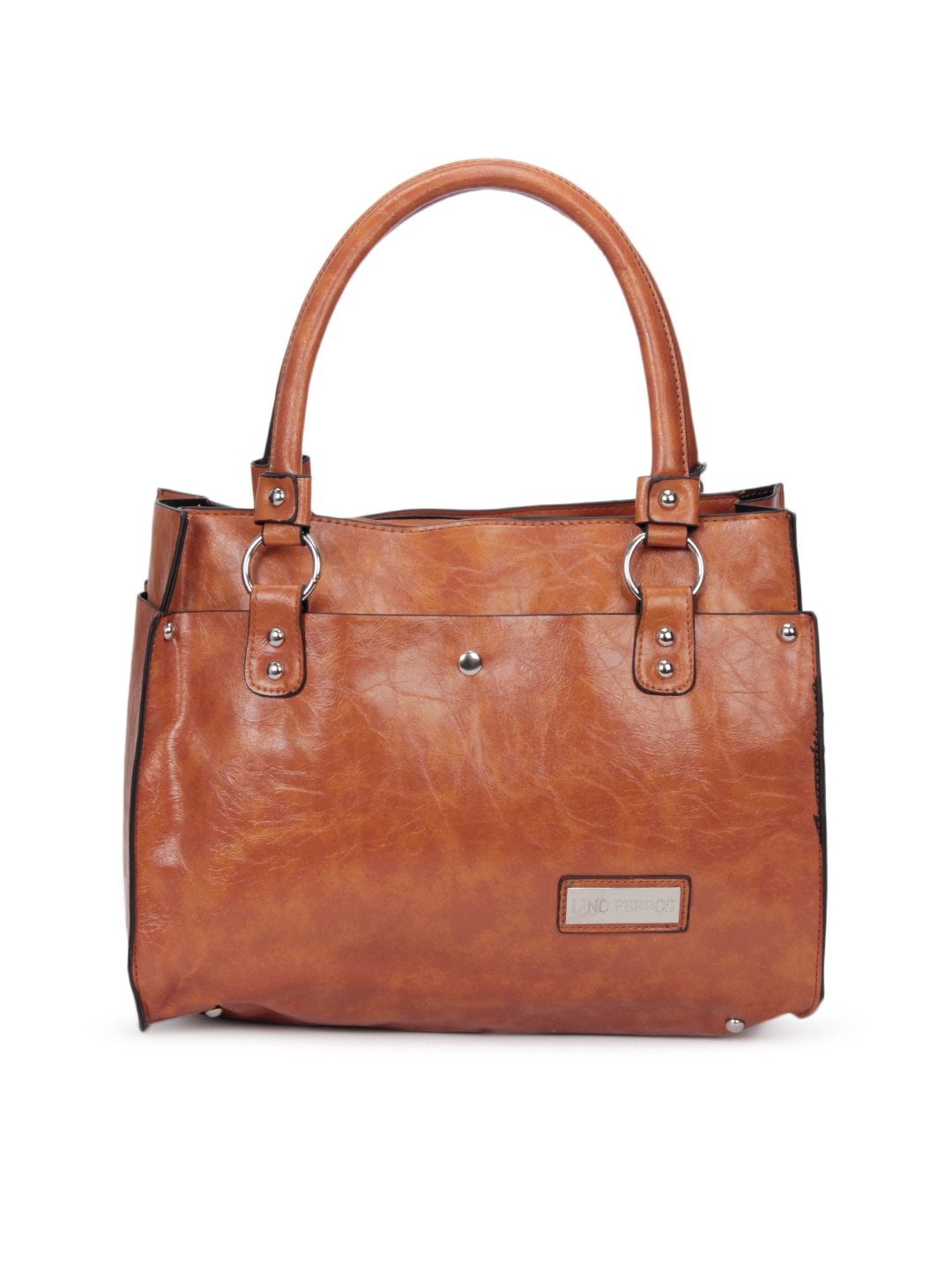 Lino Perros Women Leatherette Tan Handbag