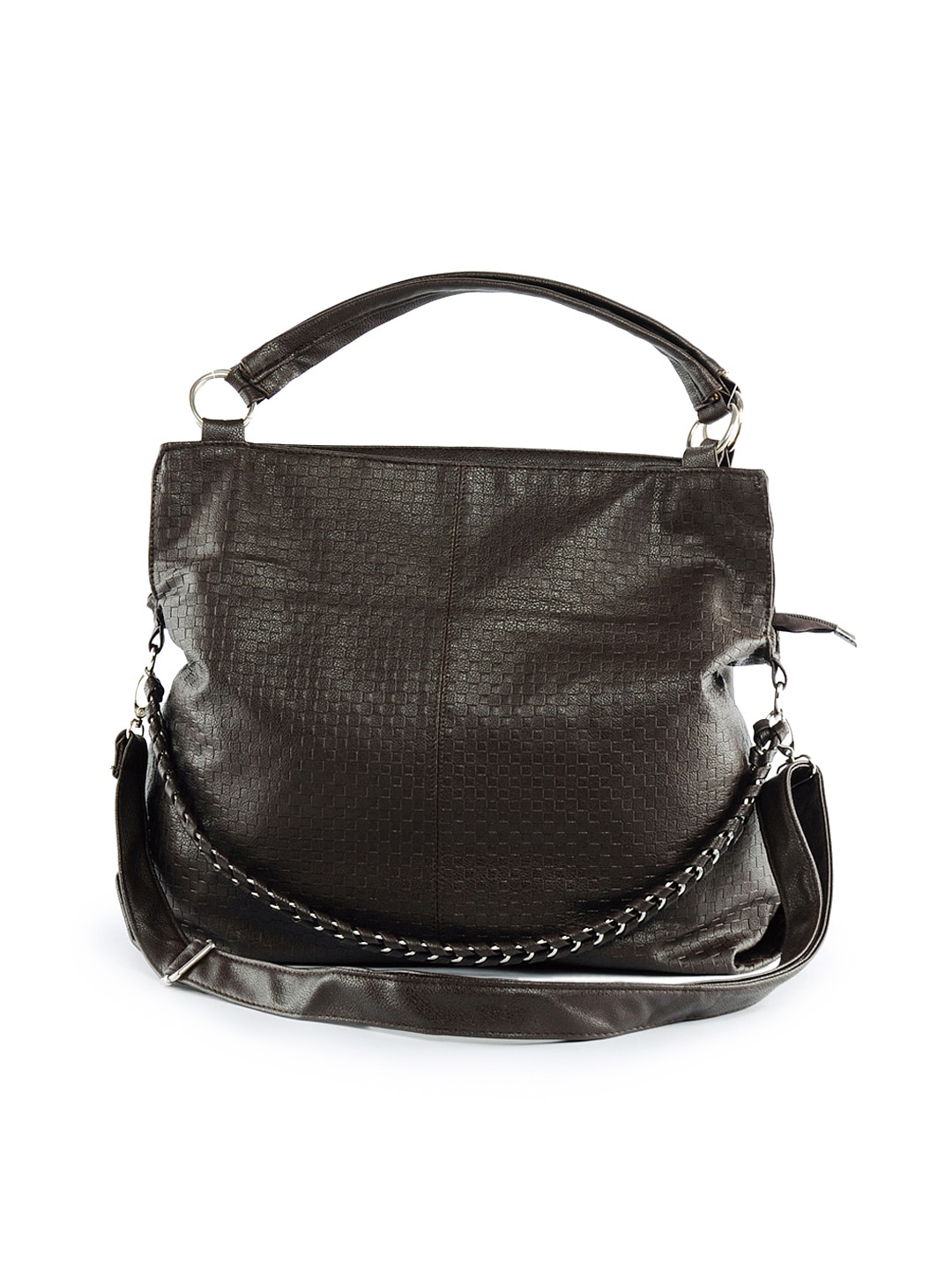 Lino Perros Women Leatherite Brown Handbag