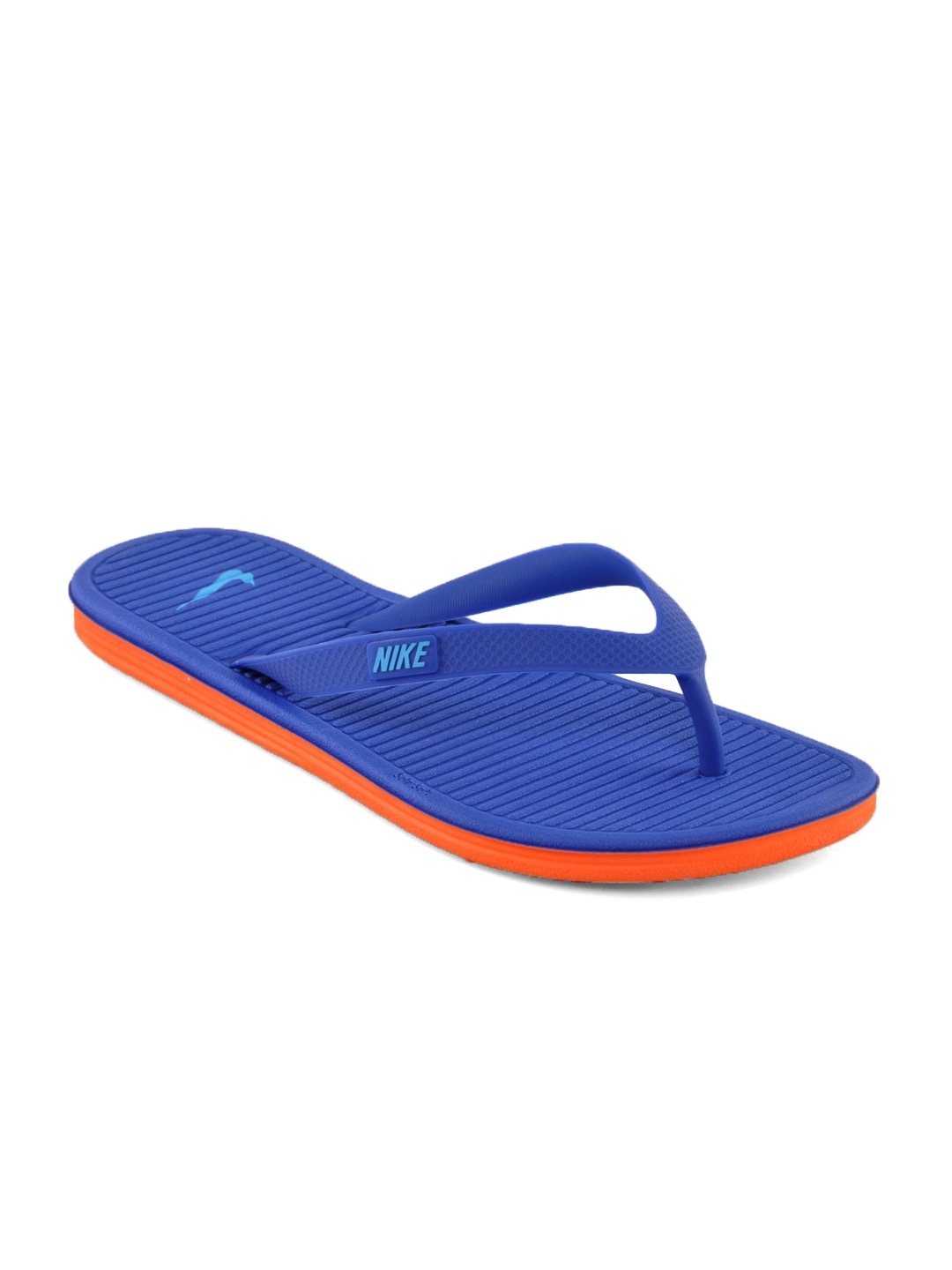 Nike Unisex Solarsoft Thong Blue Flip Flops