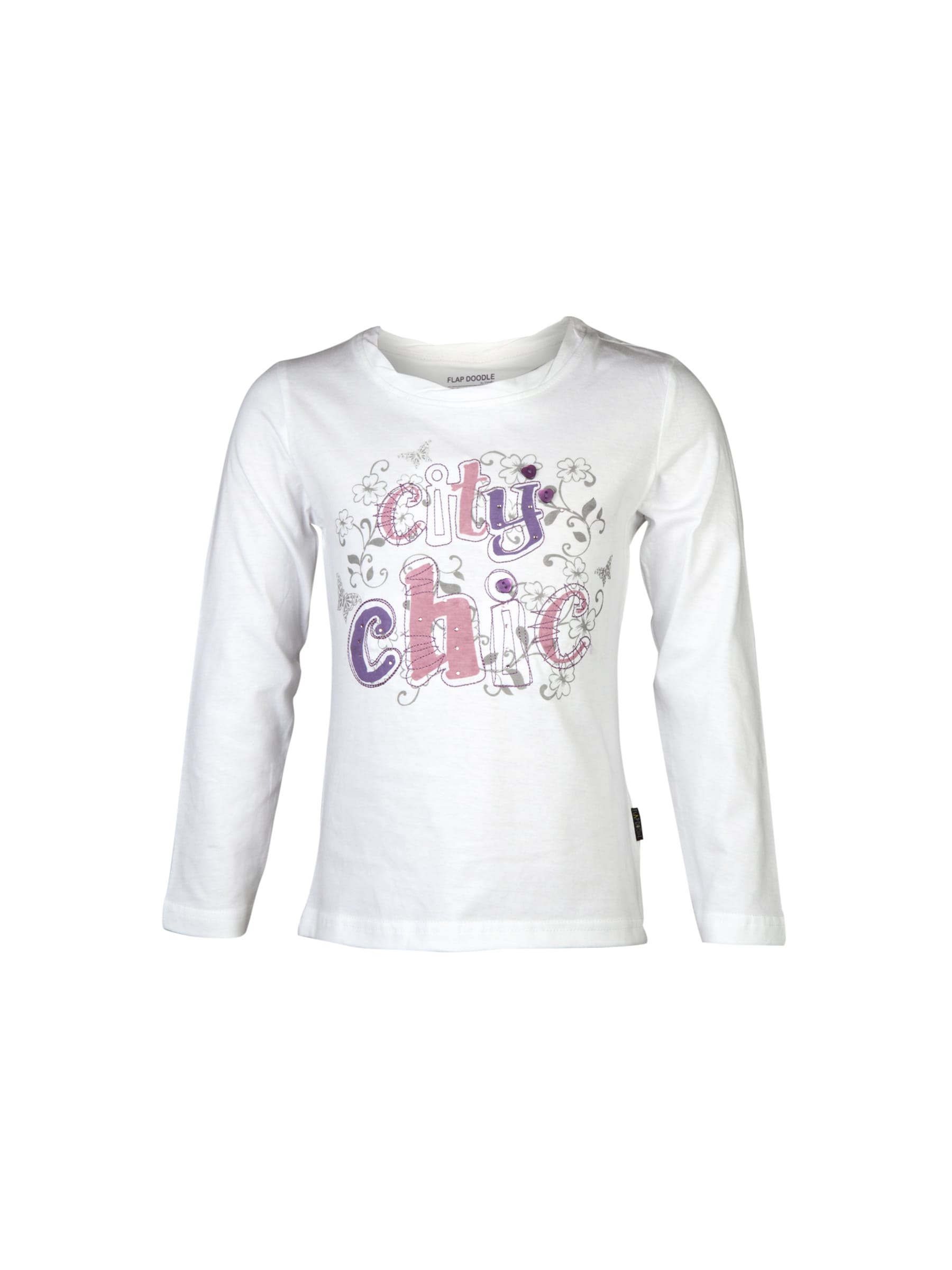 Doodle Kids Girls City Chic White Top