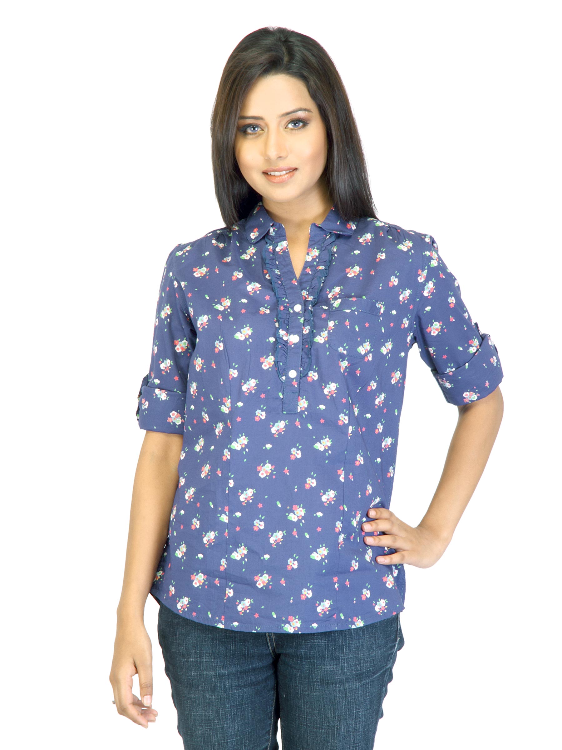 Wrangler Women Poppins Blue Top