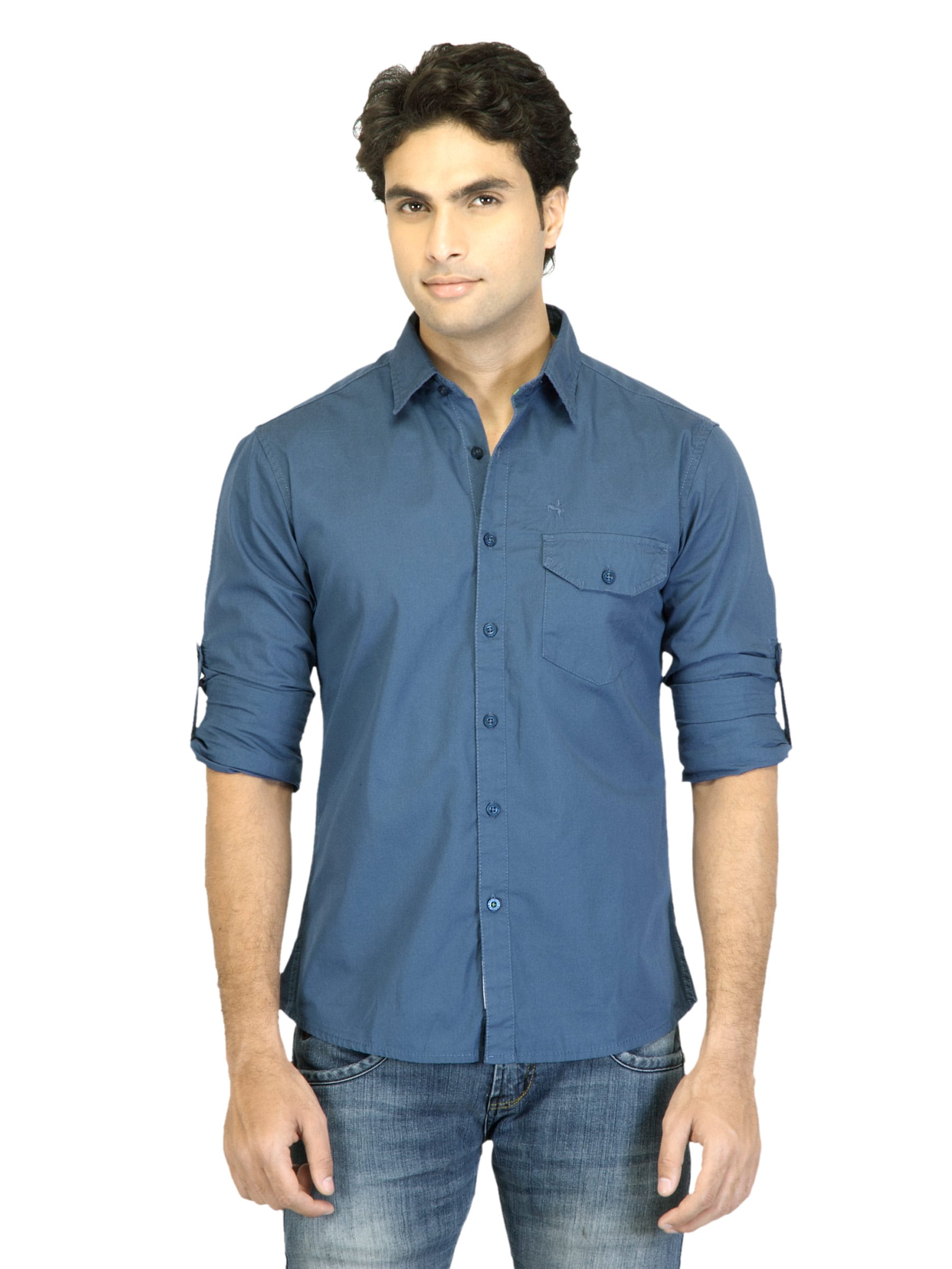 Wrangler Men Griffith Blue Shirt