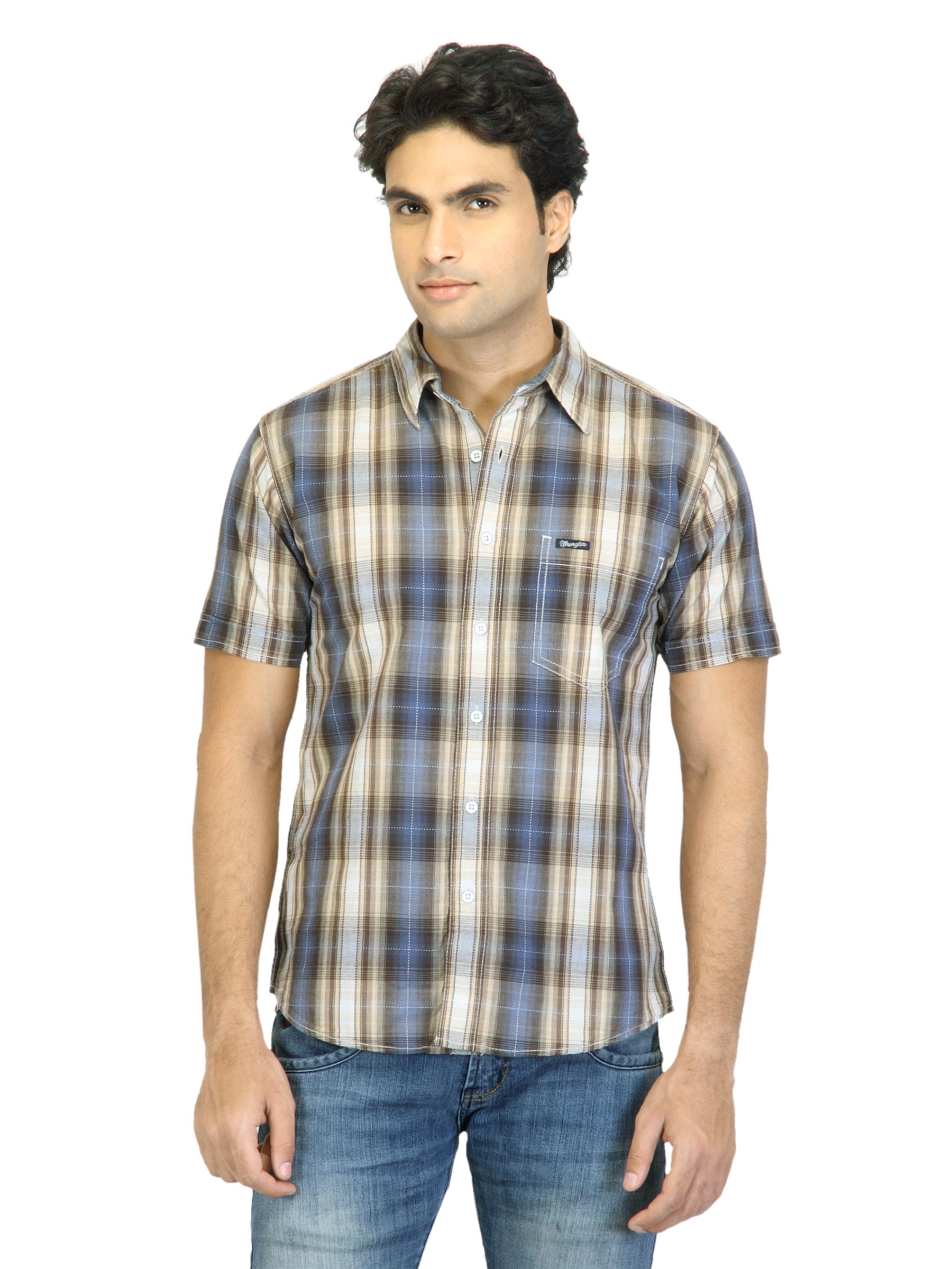 Wrangler Men Glamorgan Brown Shirt