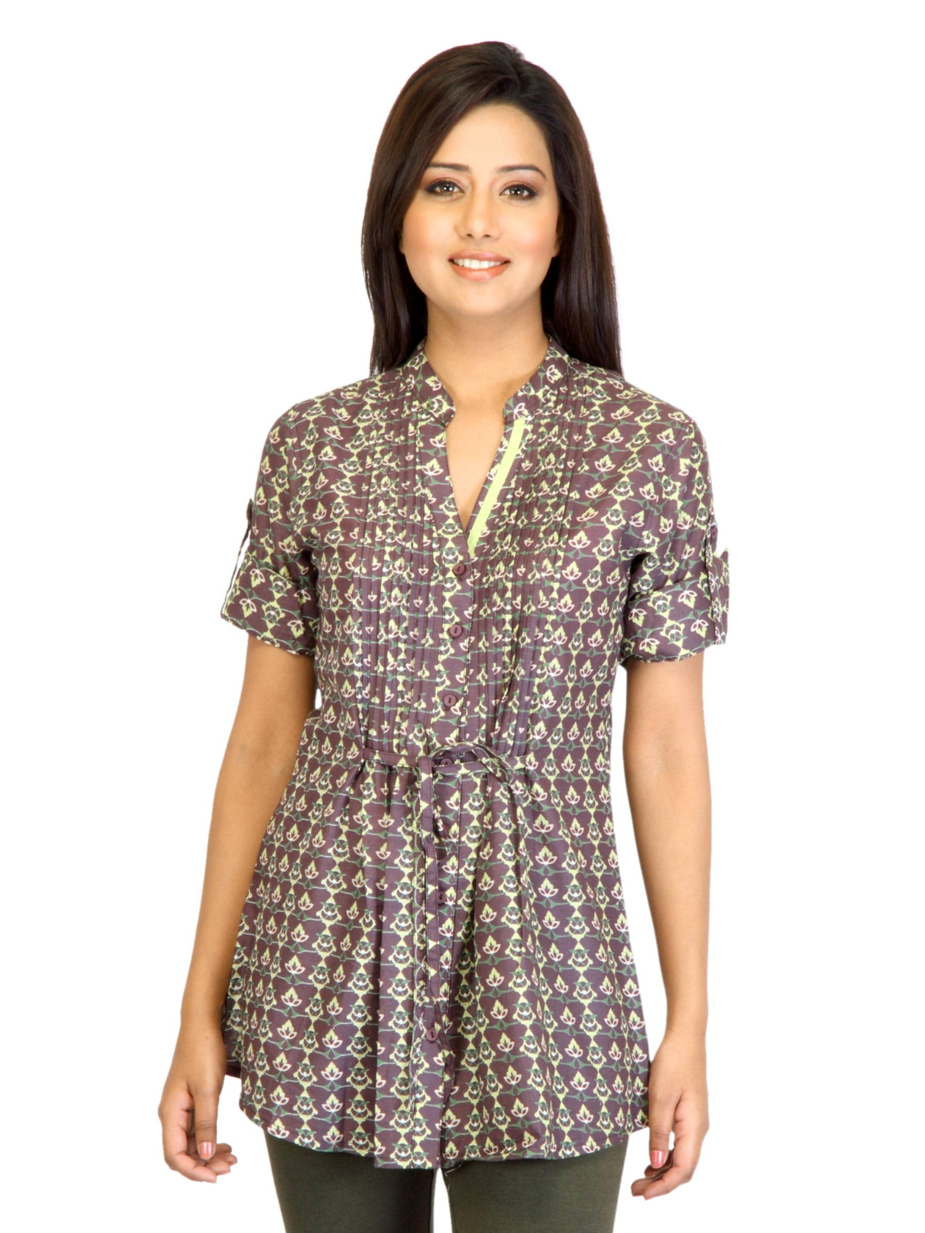 Mumbai Slang Women Printed Purple Top