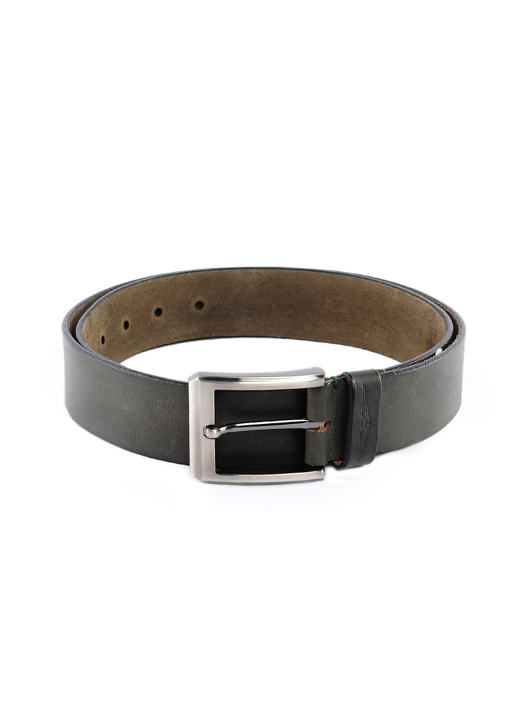 Lino Perros Men Leather Charcoal Belt