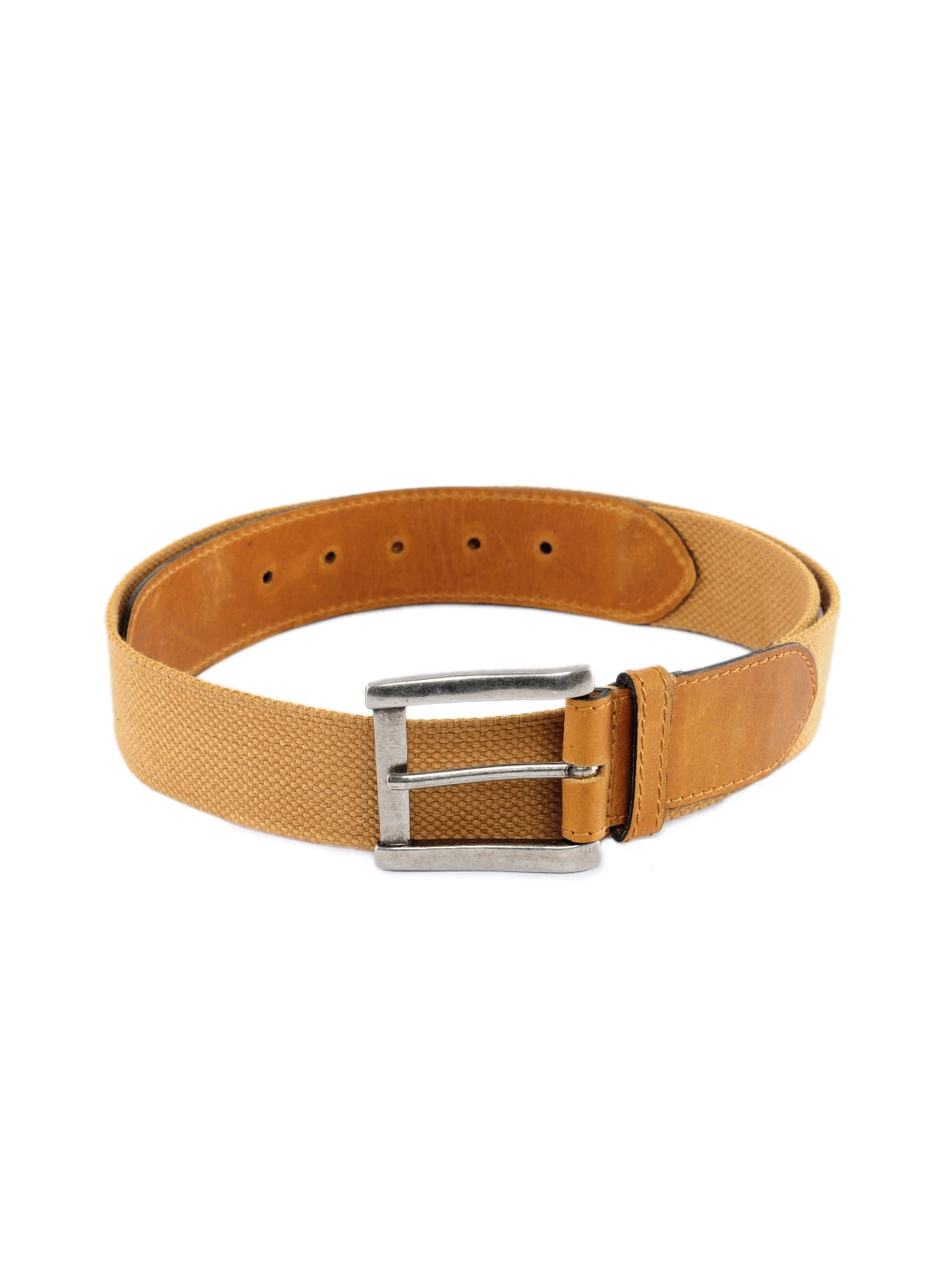 Lino Perros Men Canvas Mustard Belt