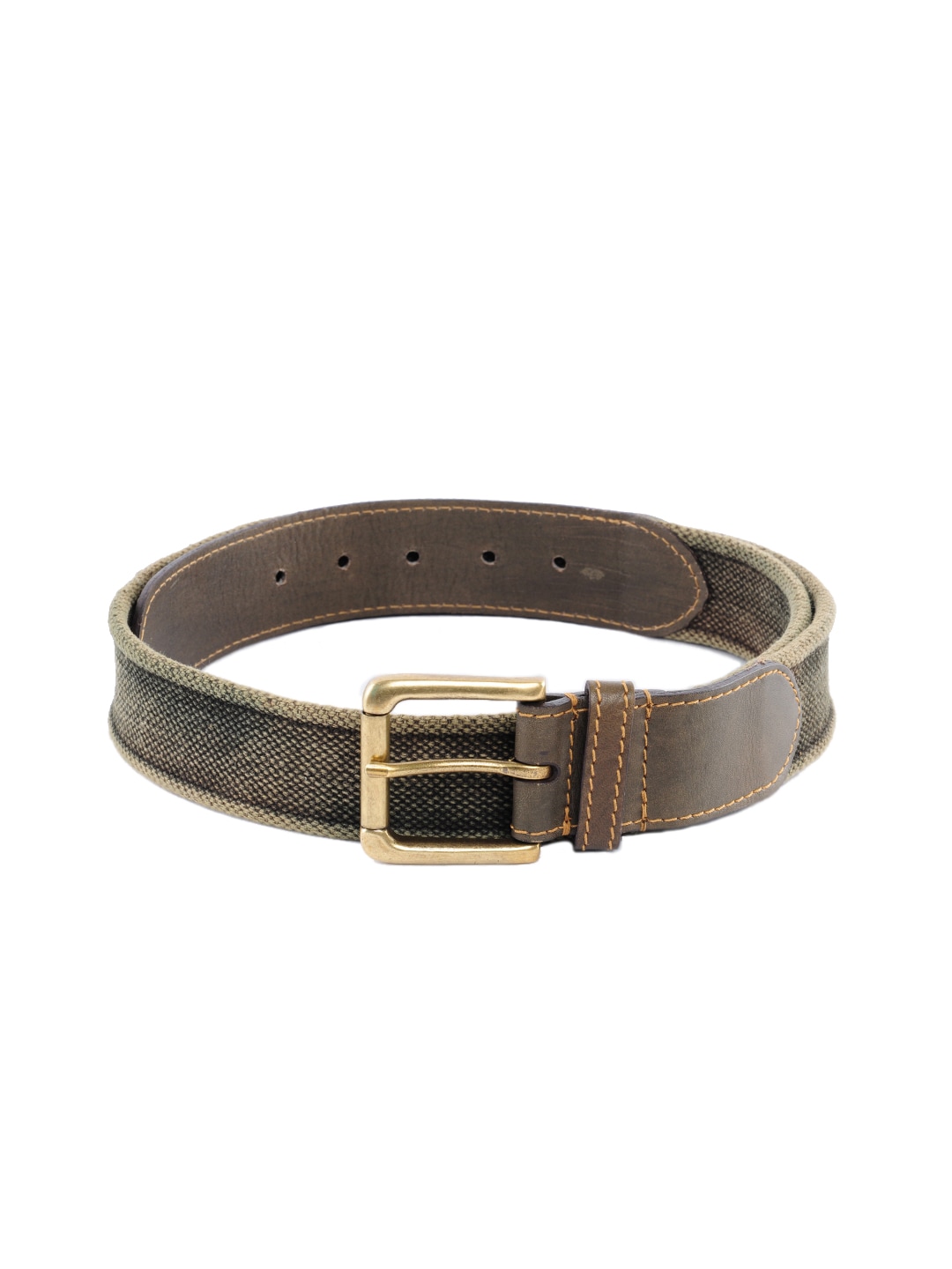 Lino Perros Men Canvas Olive Belt