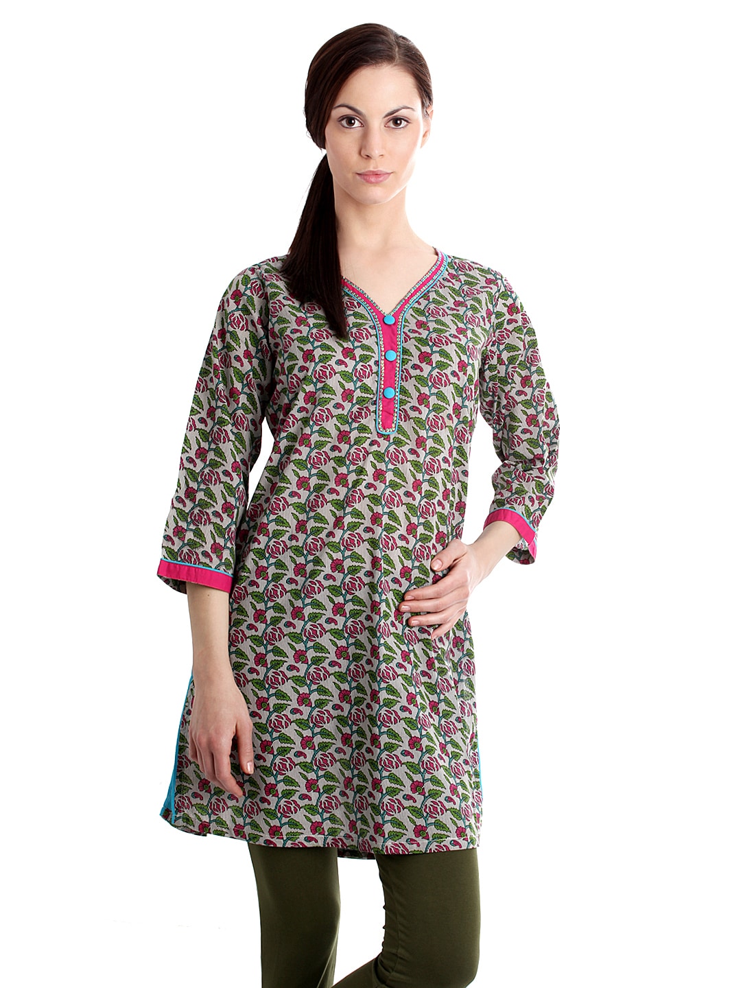 Diva Women Printed White Kurta